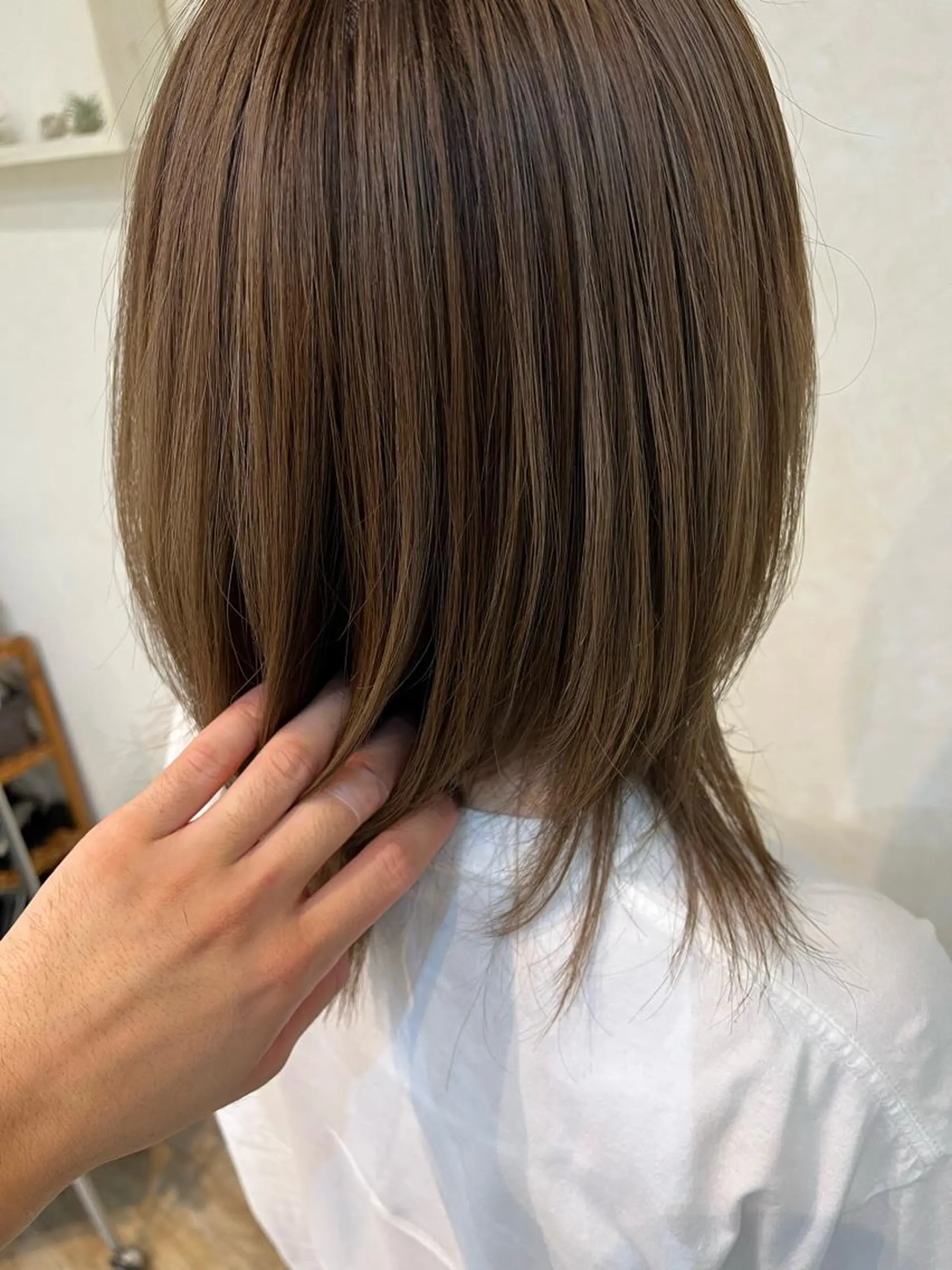 セミロング 髪質改善 ブリーチ/髪質改善/ レイヤー/YUTO‎のヘアスタイル