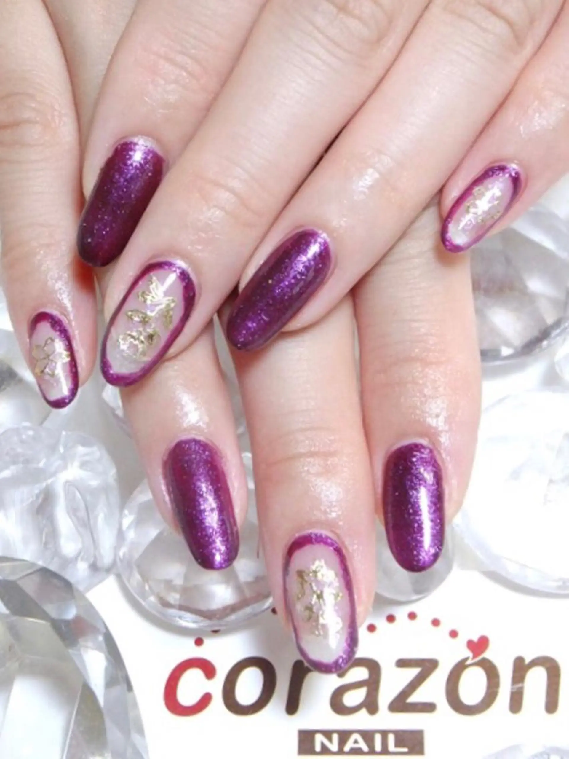 ネイル アートネイル 桜ネイル ゴージャス ラメ(グリッター) ワンカラーネイル ネイリスト aicoのネイルデザイン