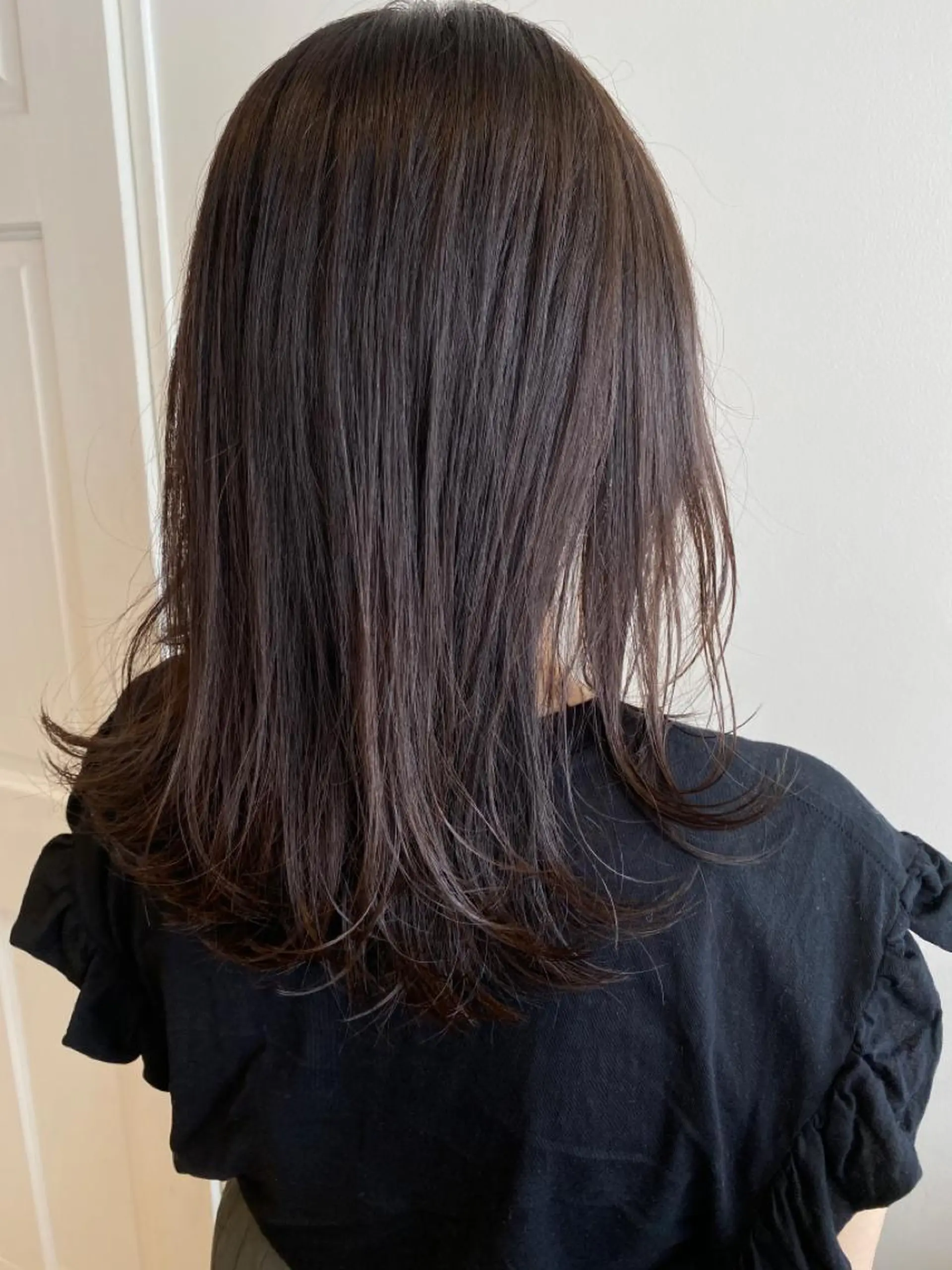 ミディアム カラー カット ヘアカラー RIKA韓国ヘア/く びれヘア/上品カラーのヘアスタイル