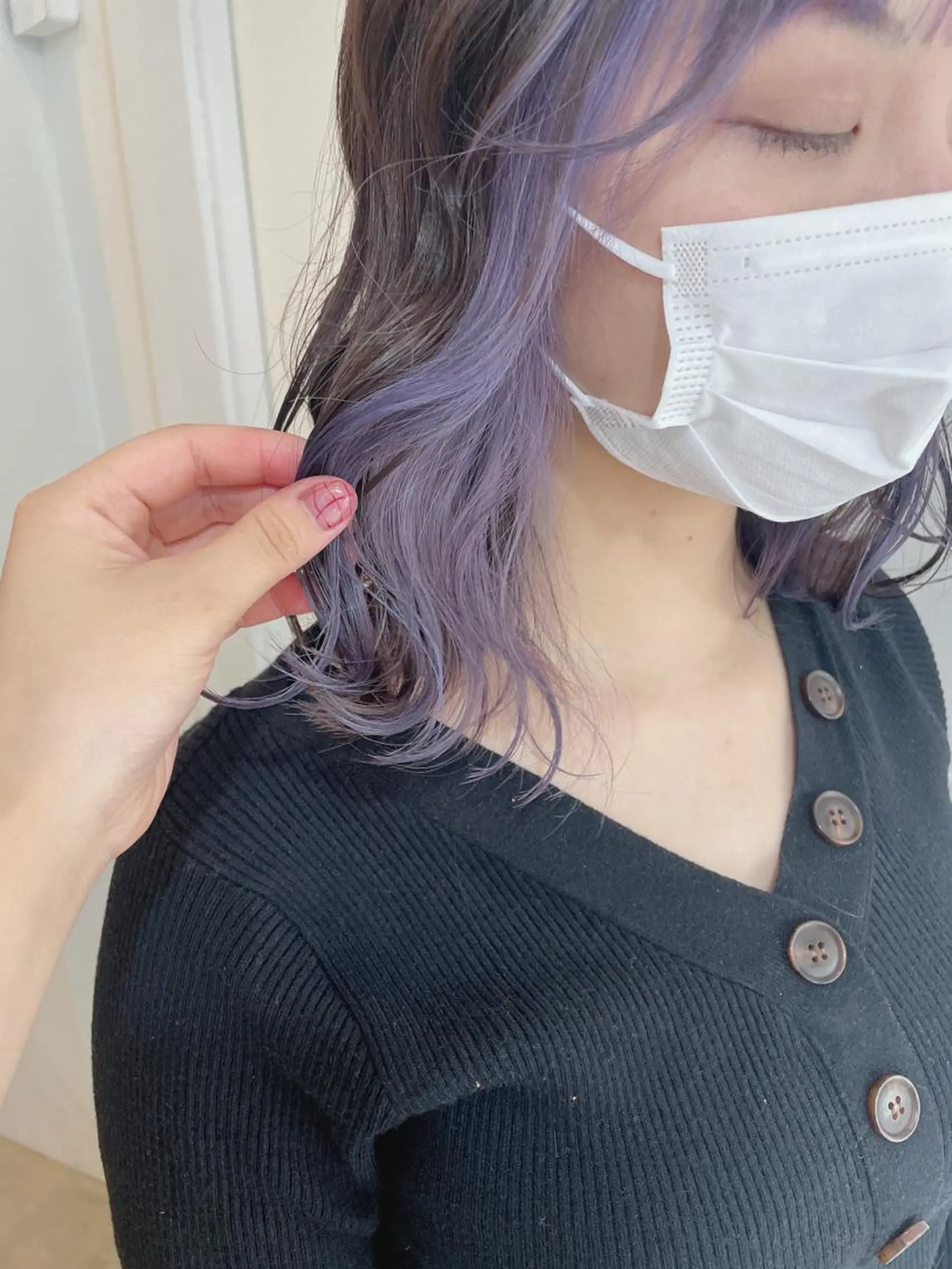 ミディアム カラー 梅田美容室 山崎海波のヘアスタイル