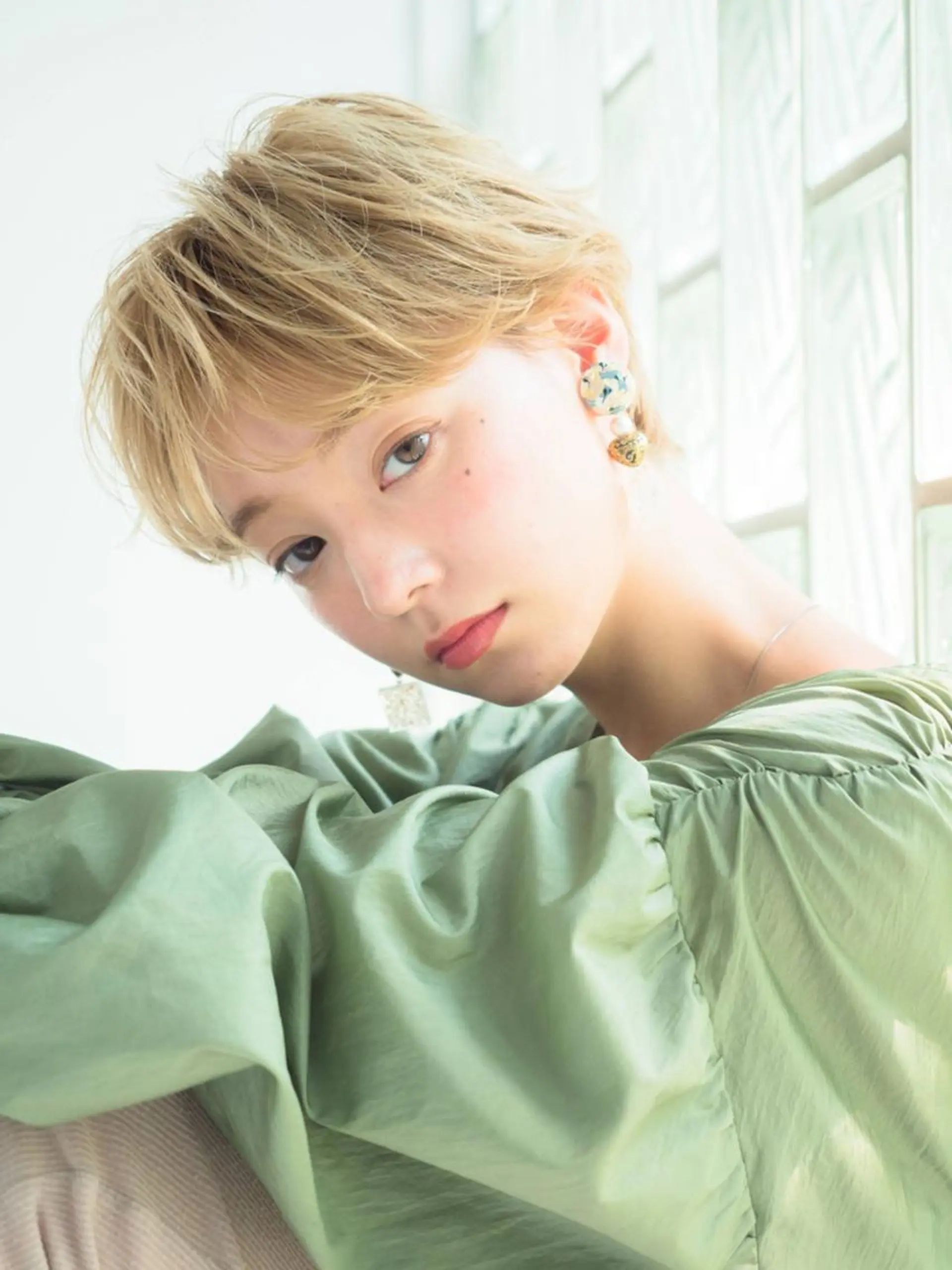 ショート カラー パーマ エクステ 似合わせカット トリートメント 水口 英里のヘアスタイル