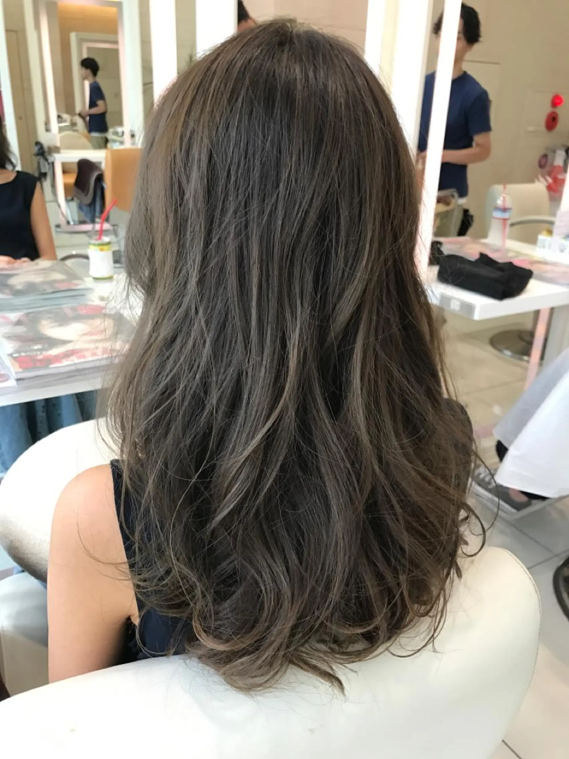 セミロング カラー カット パーマ 💎小顔前髪&髪質 改善カラー💎片桐のヘアスタイル