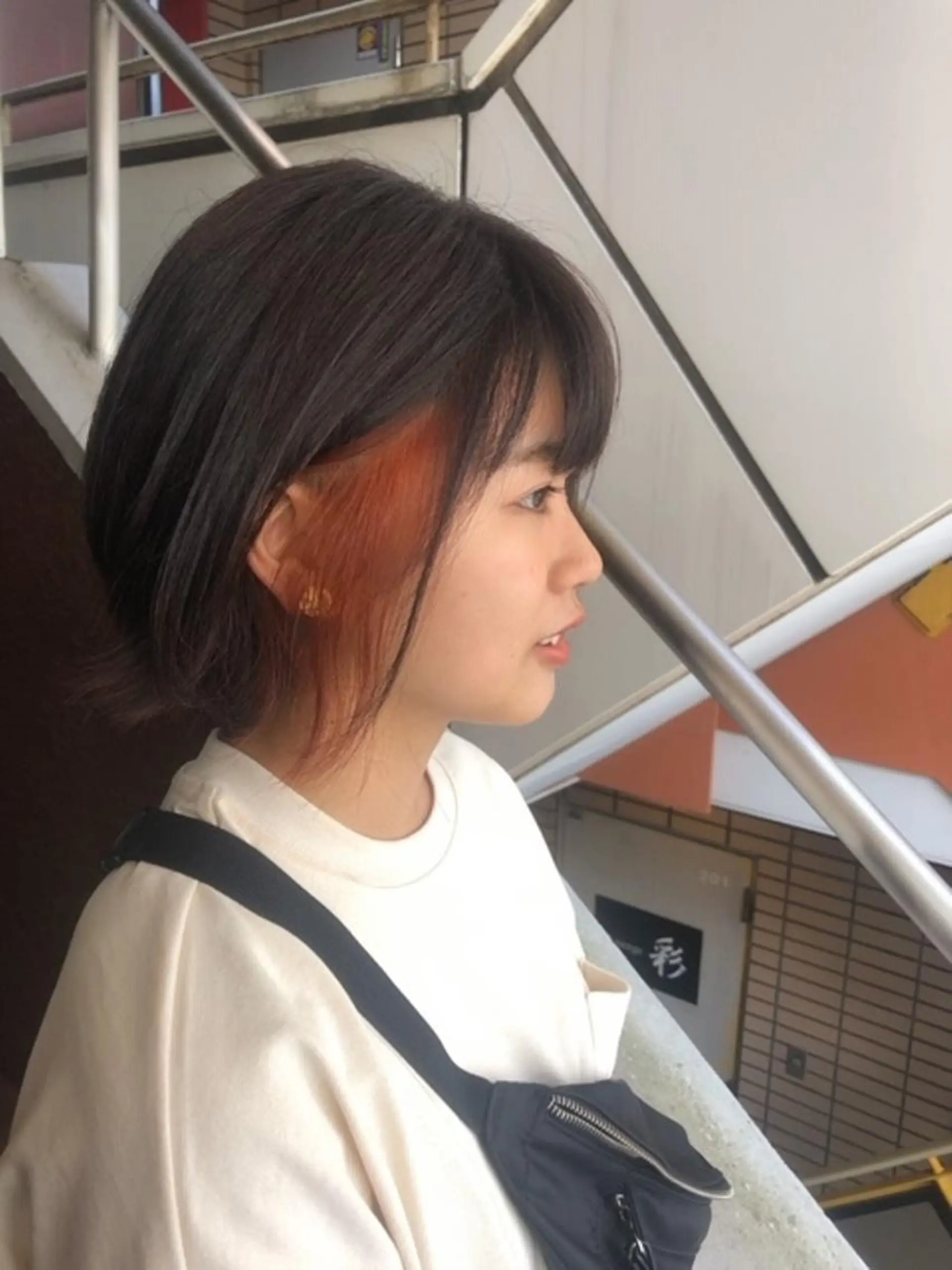 ショート カラー ヘアアレンジ ブリーチ ブラウンカラー カシス オレンジ オレンジブラウン ヘアカラー トリートメント EMANON大宮 ANNEX所属・Joshua / 素髪改善のヘアスタイル