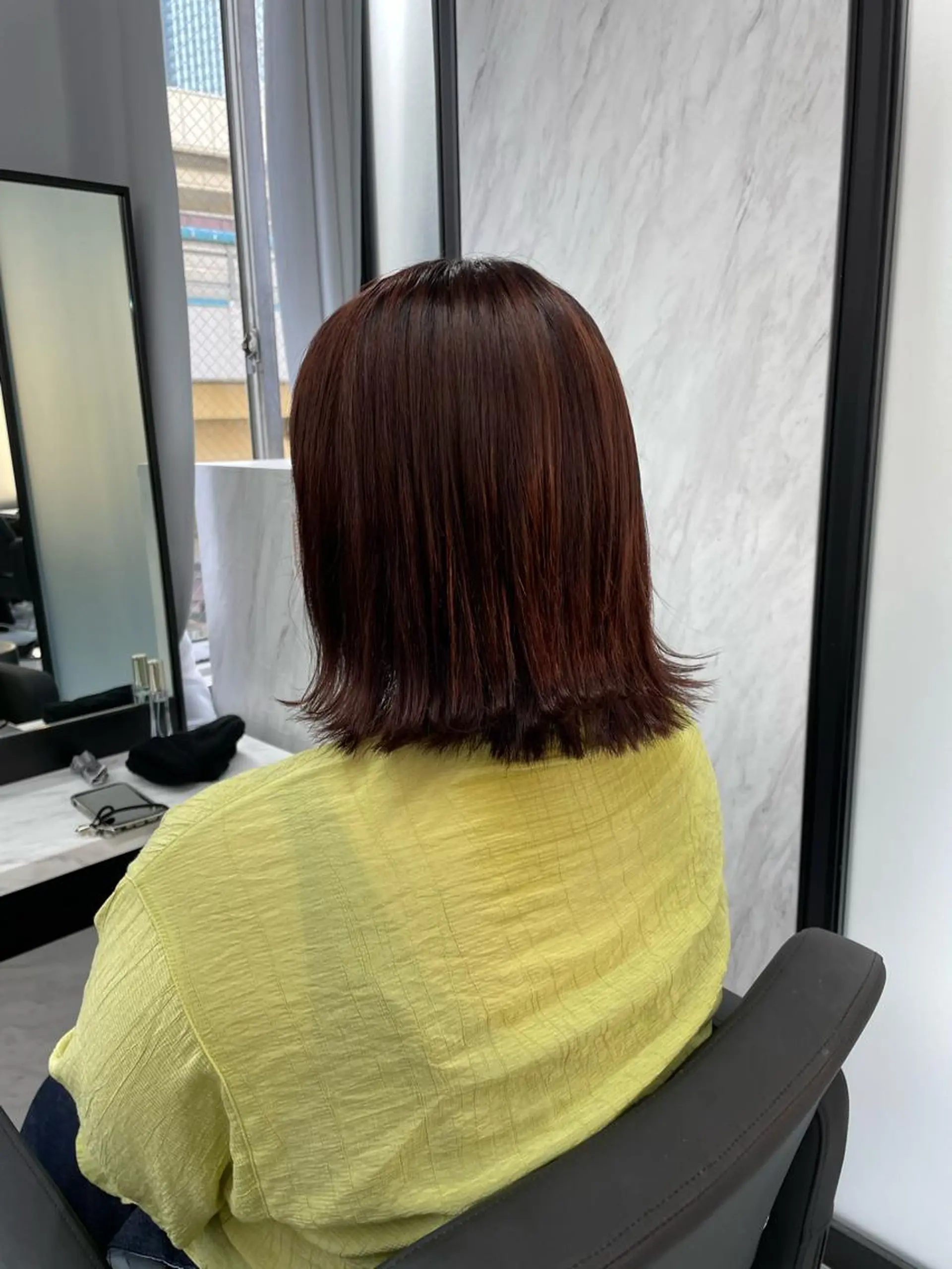 ミディアム カラー ダブルカラー レッドカラー ヘアカラー トリートメント wehlen_ keisukeのヘアスタイル