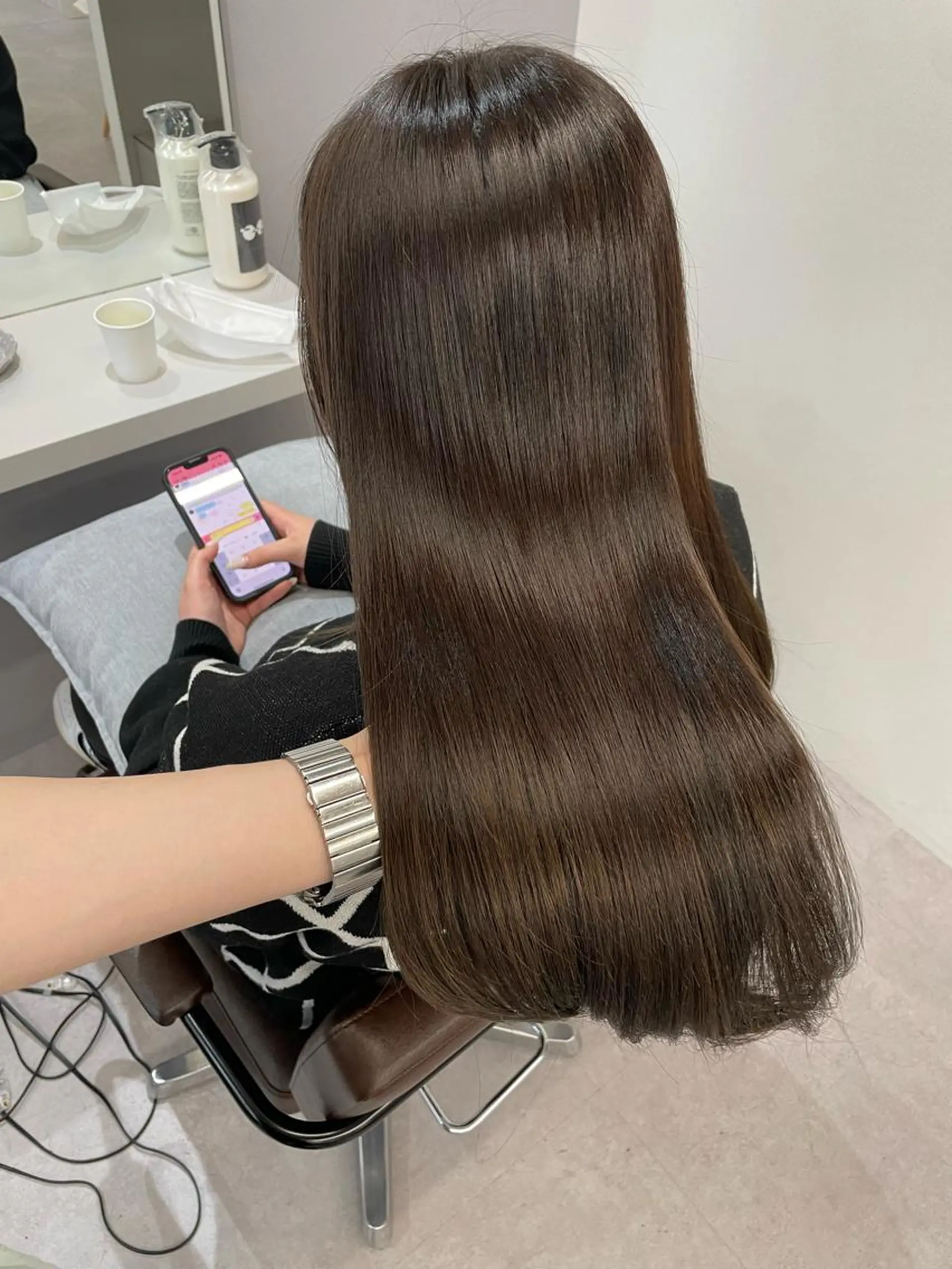 ロング 韓国風cut/ 縮毛矯正/正岡幹康のヘアスタイル