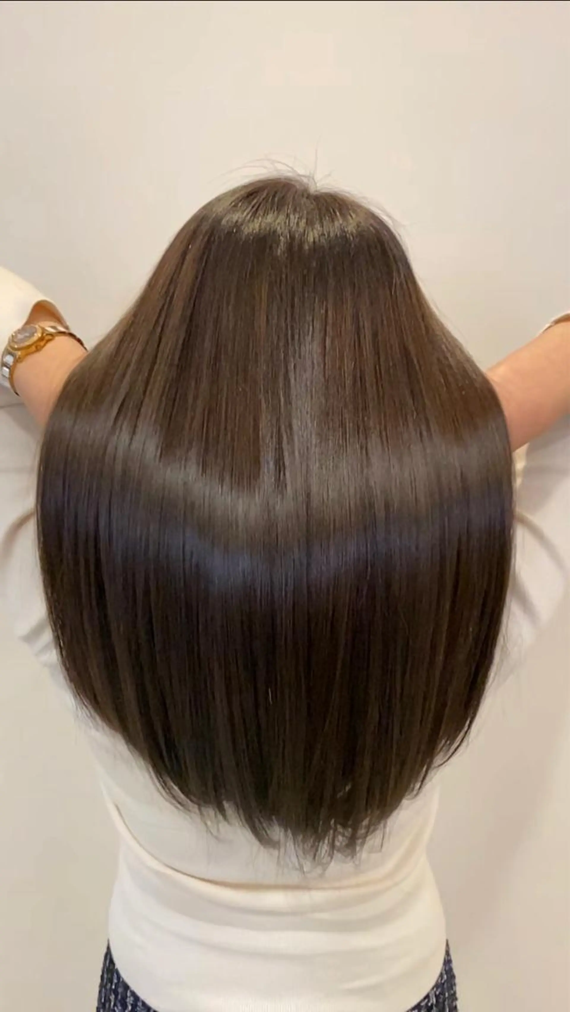 セミロング カラー アクアカラー 髪質改善 トリートメント 藤原 克宏のヘアスタイル