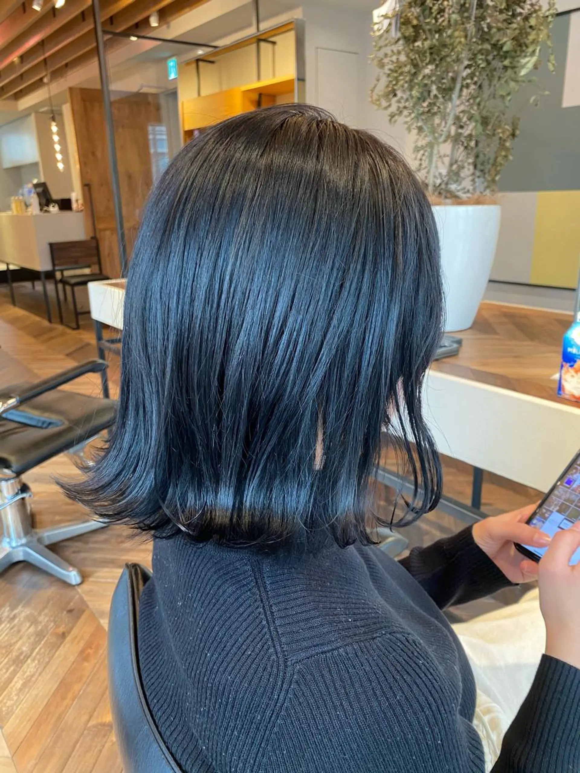 ミディアム ハイトーンイヤ リングカラー清水隆央のヘアスタイル