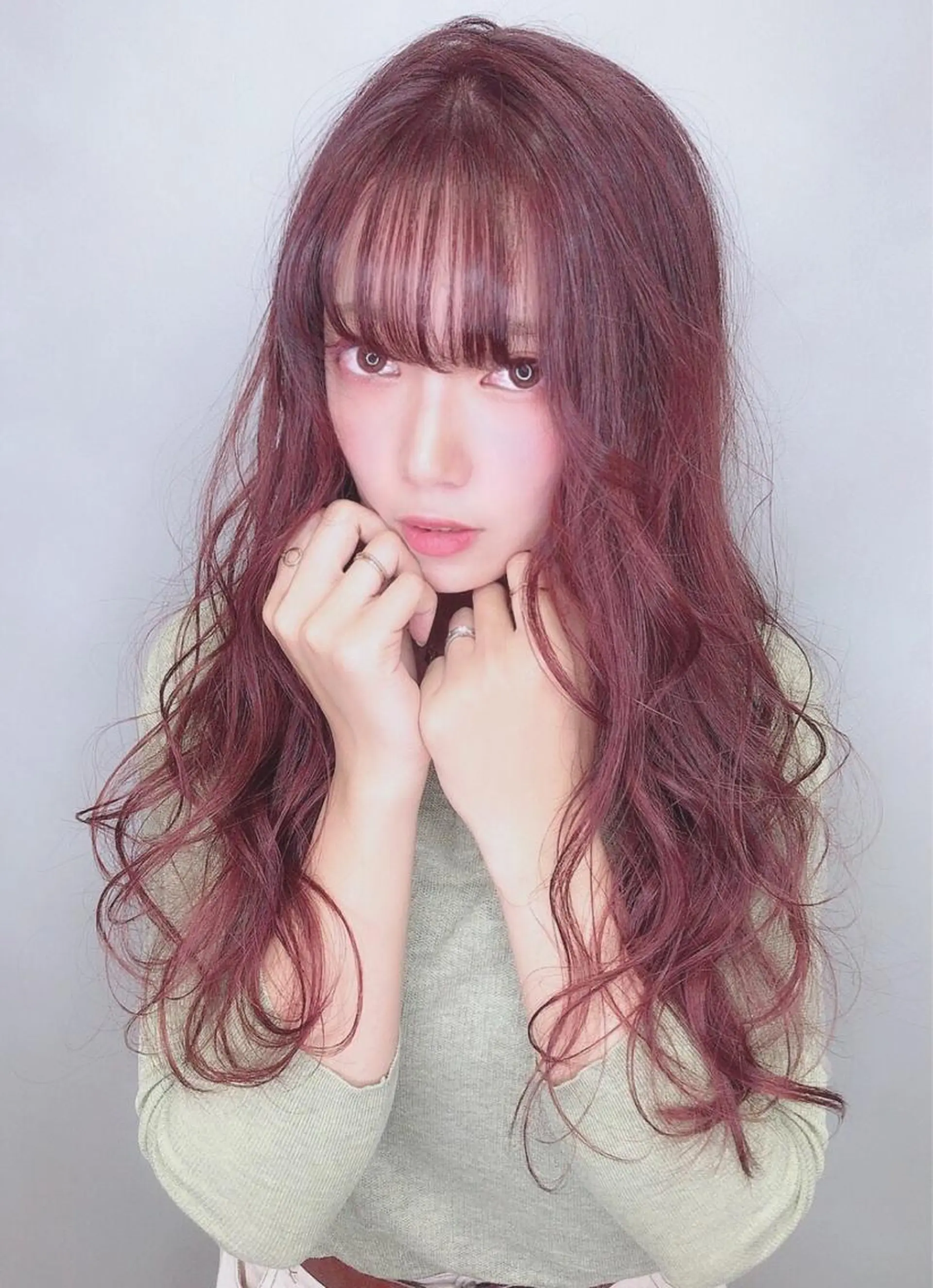 セミロング カラー パーマ ヘアアレンジ EIGHTSOL博多 筑紫口店 溝口里穂のヘアスタイル