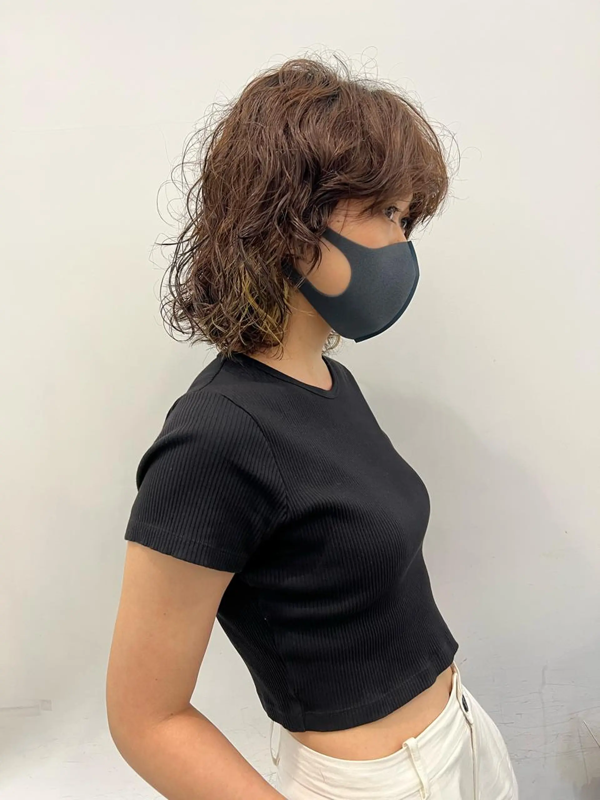 ミディアム パーマ くせっ毛カット タツヤのヘアスタイル