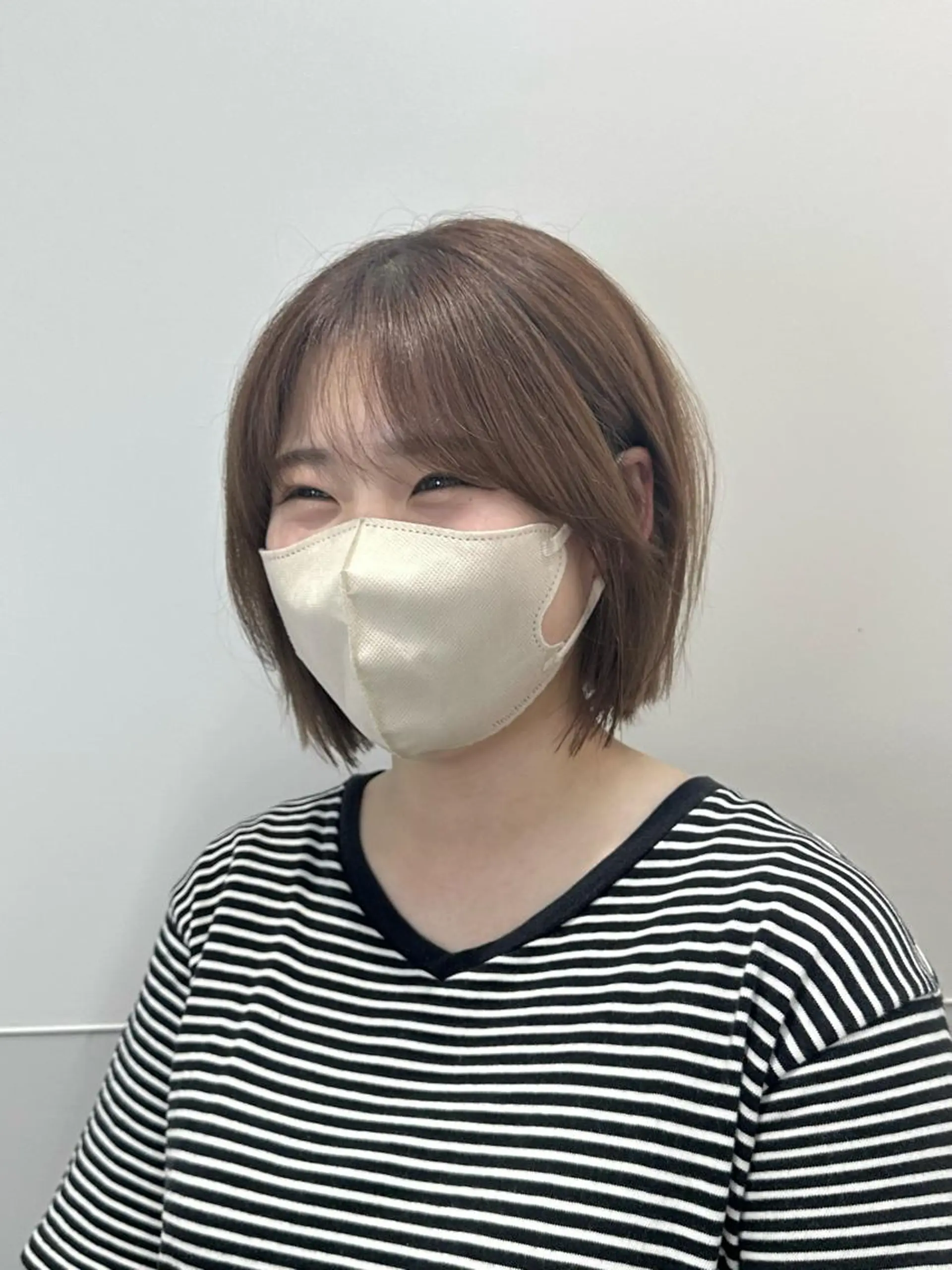 ショート カラー パーマ ヘアアレンジ メンズ キッズ ネイル マツエク・マツパ アイブロウ 切りっぱなしボブ メンズ韓国風 メンズパーマ 眉カラー 韓国風マツエク 切りっぱなしヘアボブ ミディアムヘアRYOのヘアスタイル