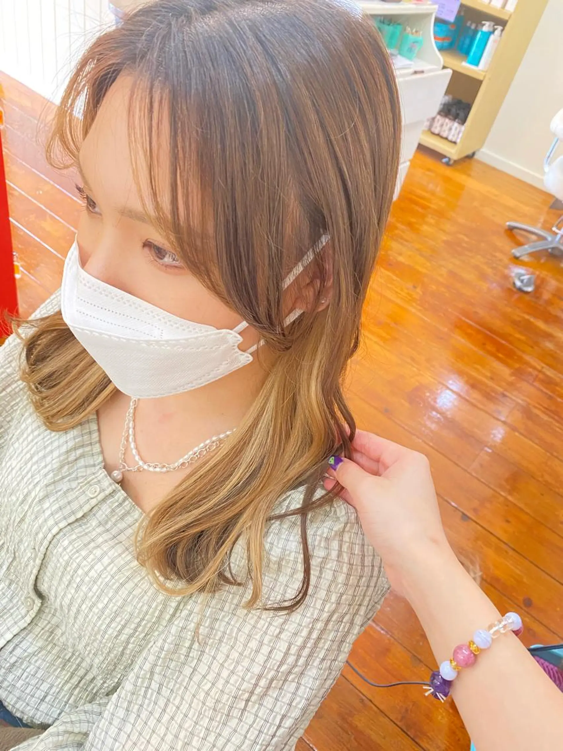 セミロング エクステ ヘアカラー トリートメント ヘッドスパ プルエク/clana ♡marinのヘアスタイル