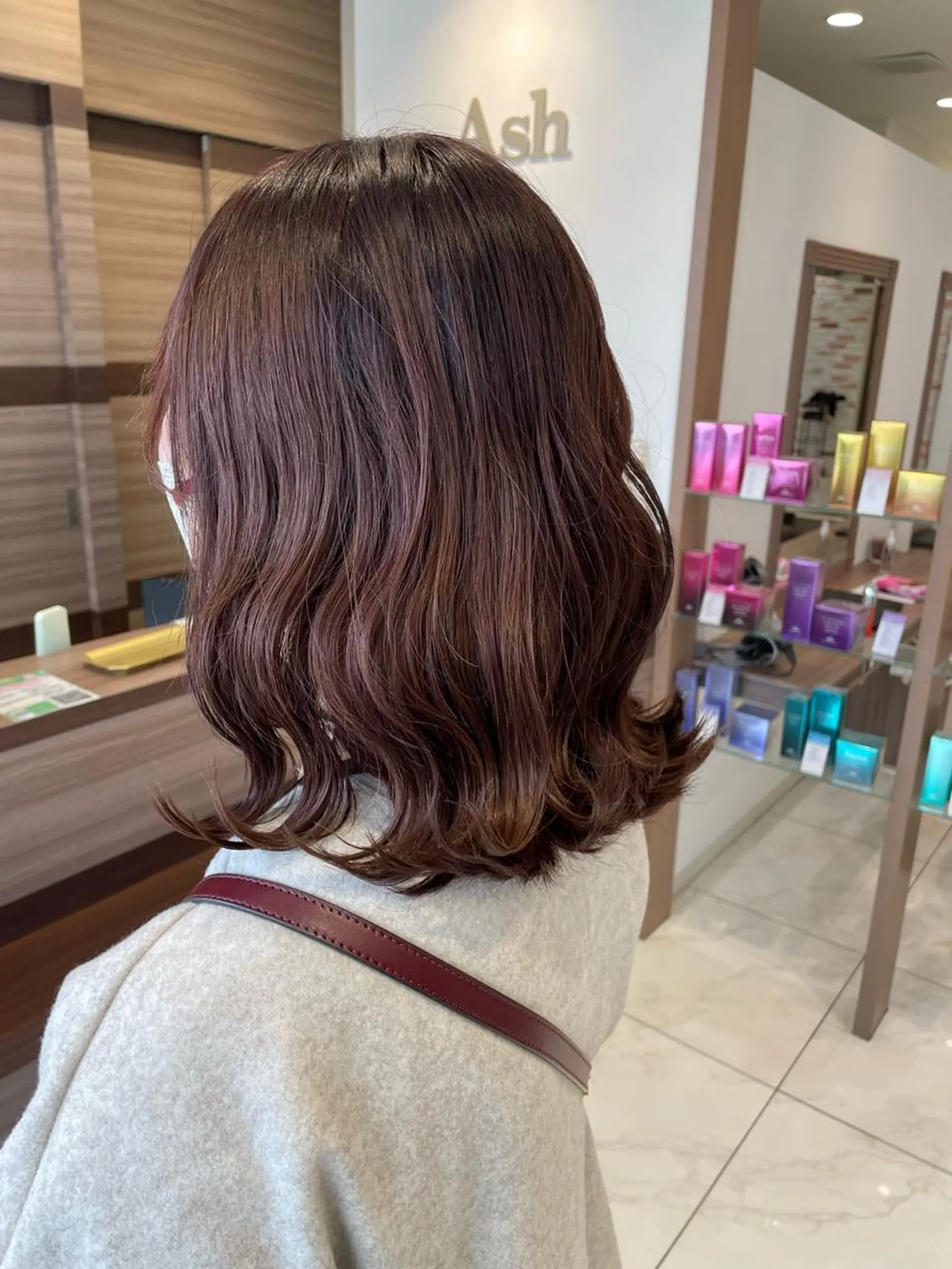 ミディアム ヘアアレンジ ヘアカラー トリートメント 菊池 遼/透明感 /韓国レイヤー/艶感のヘアスタイル