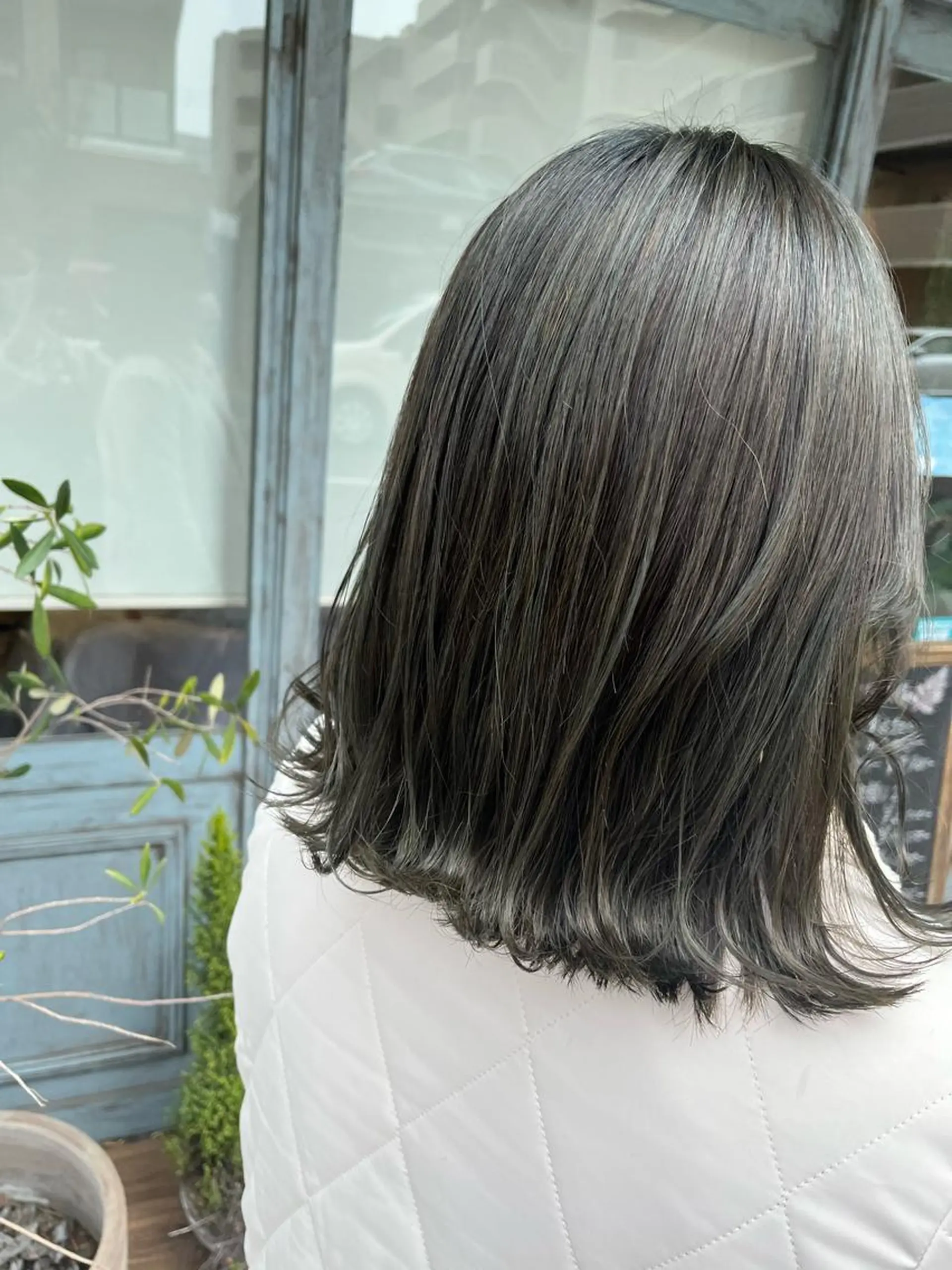 ミディアム ヘアカラー トリートメント ボブ/暖色/透明 感カラー/Sachiのヘアスタイル