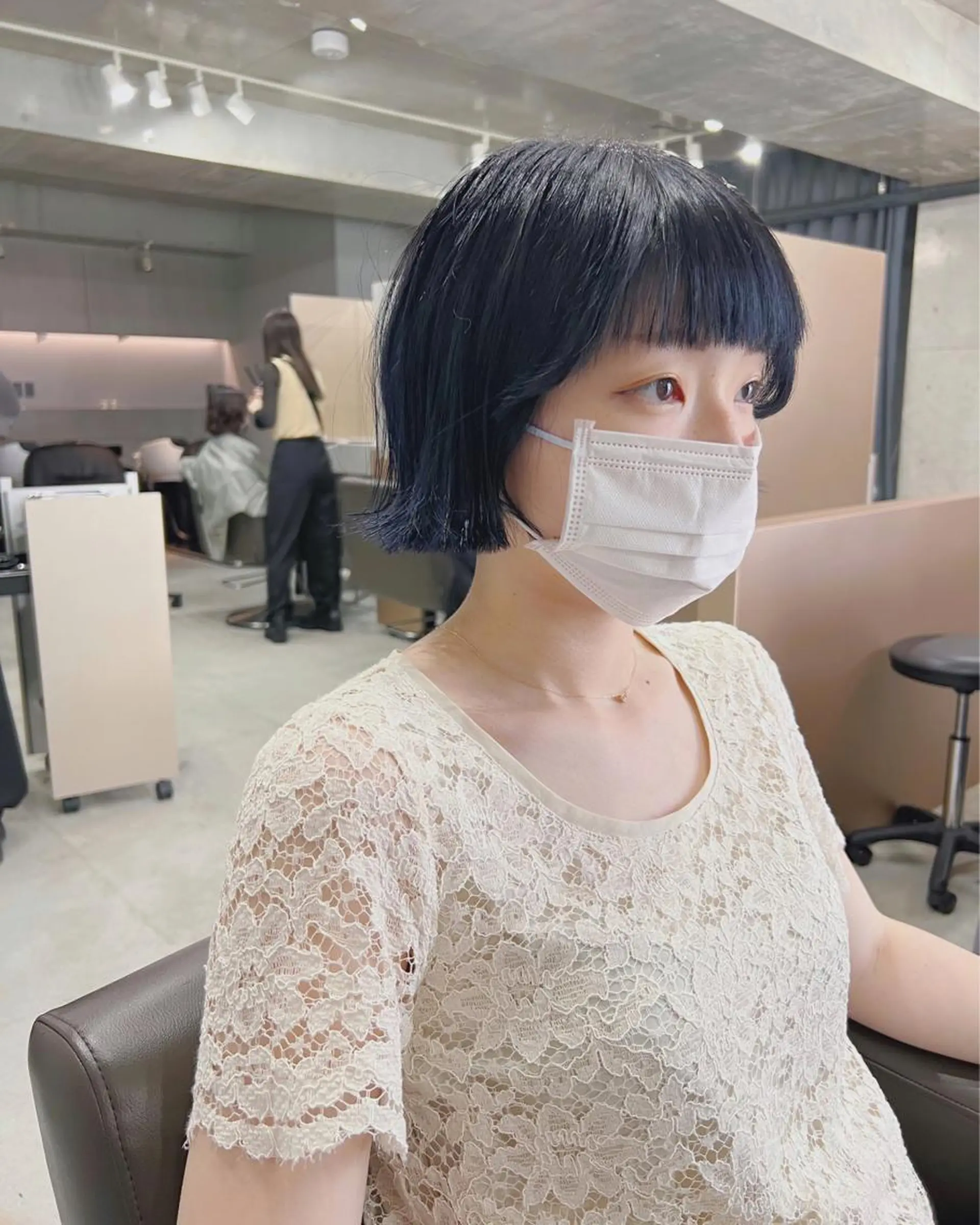 ショート カラー ボブパーマコテ巻き風 パーマNo1深江秀平のヘアスタイル