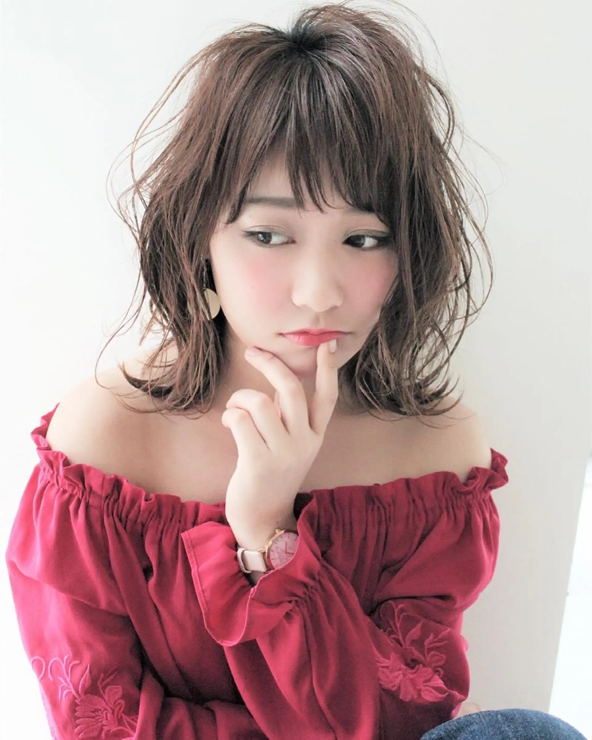 ミディアム 外ハネヘア カット ヘアカラー トリートメント ショートと髪質改善 達人⭐️村上将梧のヘアスタイル