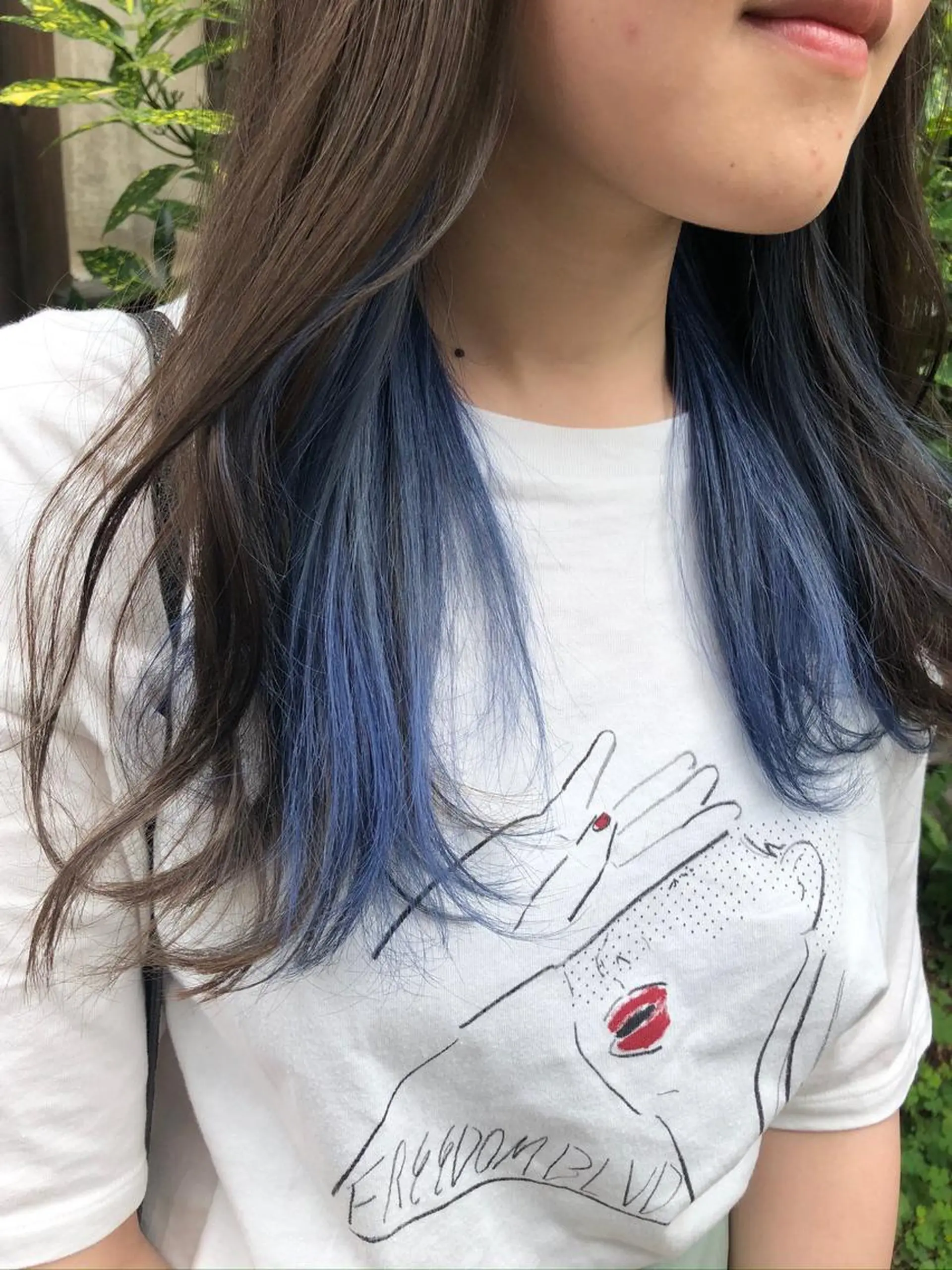 セミロング カラー コレットヘアー 田中アヤノのヘアスタイル