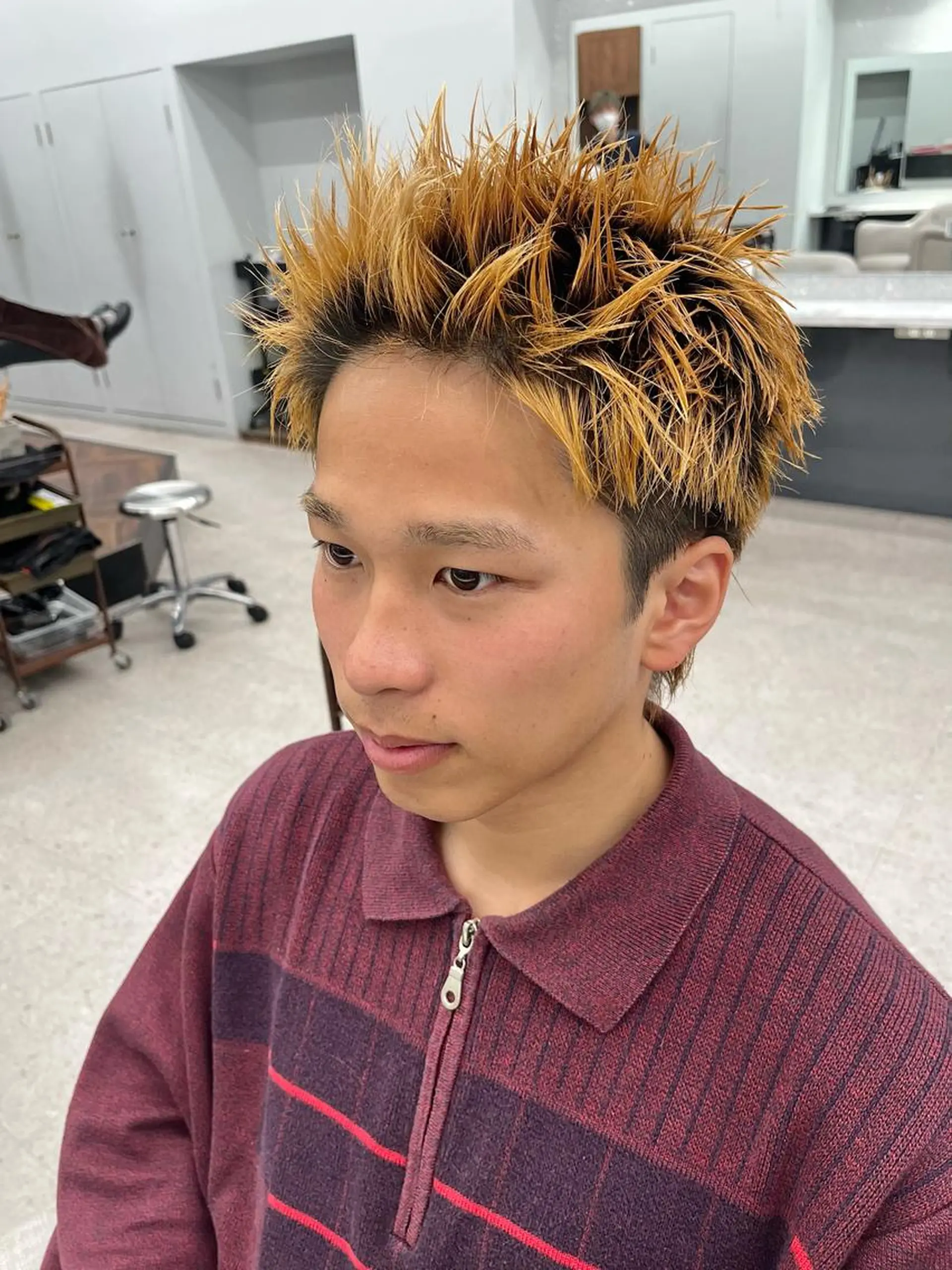 メンズ スパイキーショート カット 🍐シャドウパーマ メンズ特化/守岡🍐のヘアスタイル