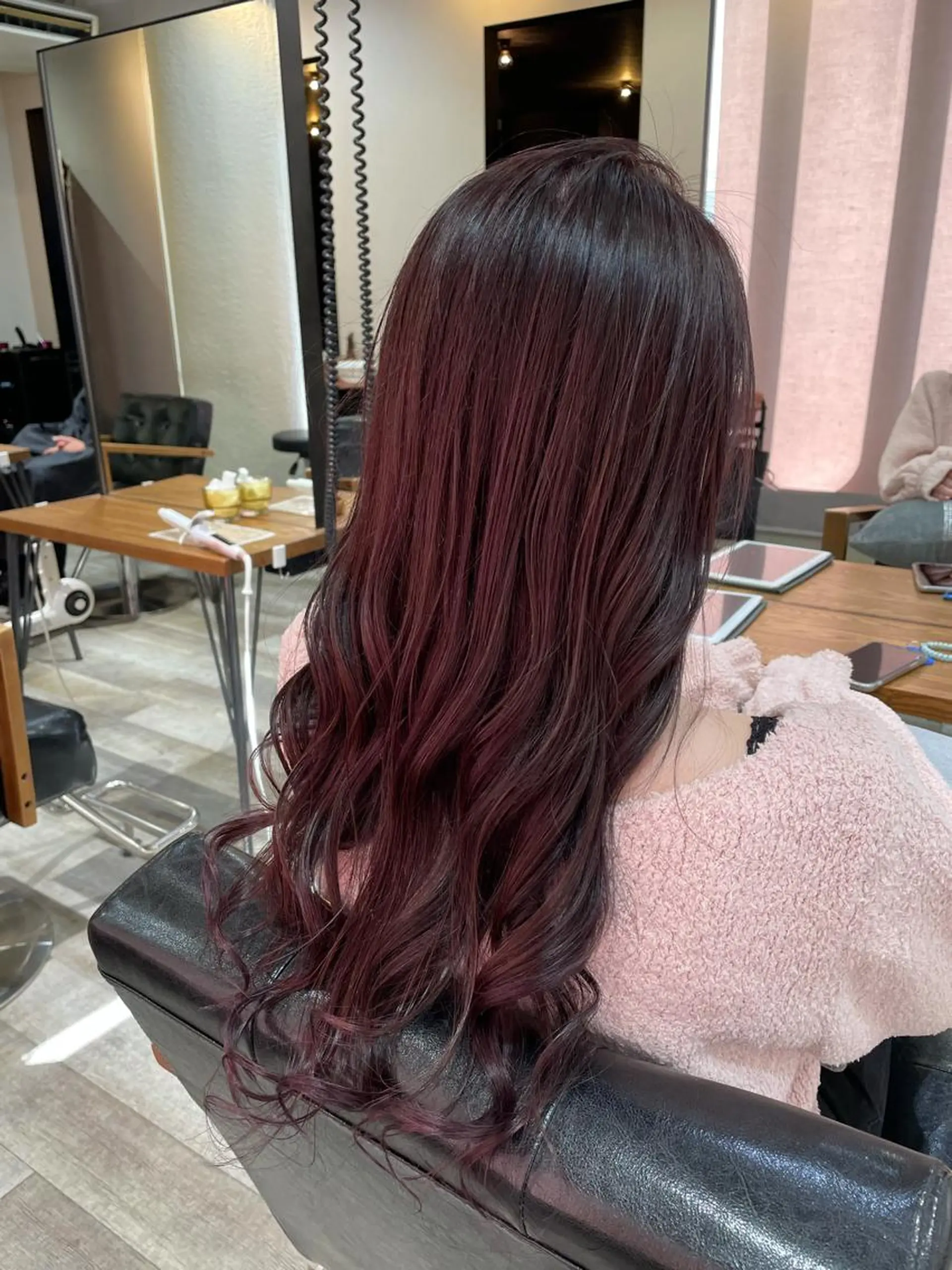 ロング カラー ラベンダーカラー ピンクカラー ピンクラベンダー 艶カラー/インナー /グラデ/大西小百合のヘアスタイル