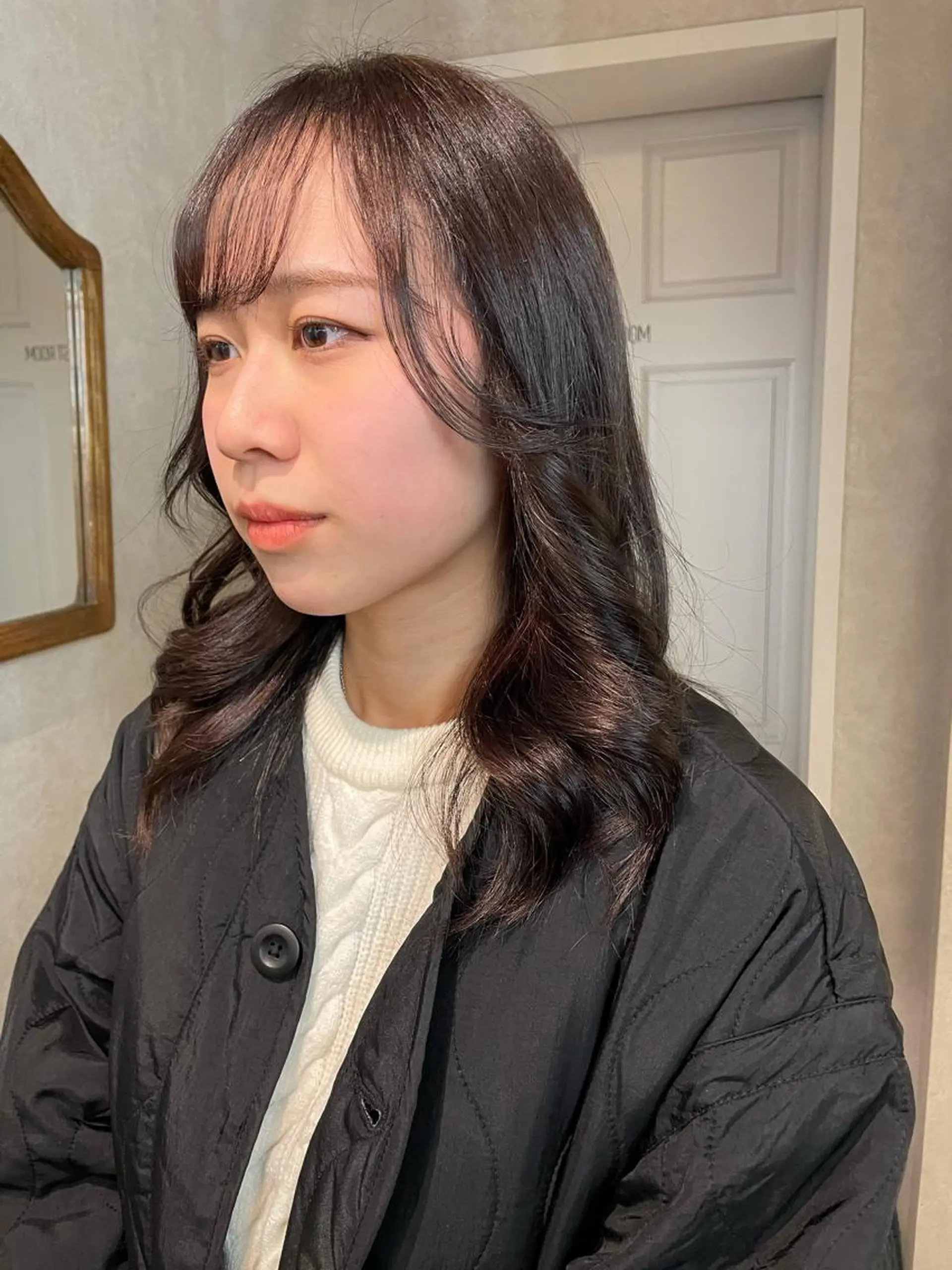 セミロング カラー ヘアカラー ナチュラル透明感🌱 小山美樹子のヘアスタイル