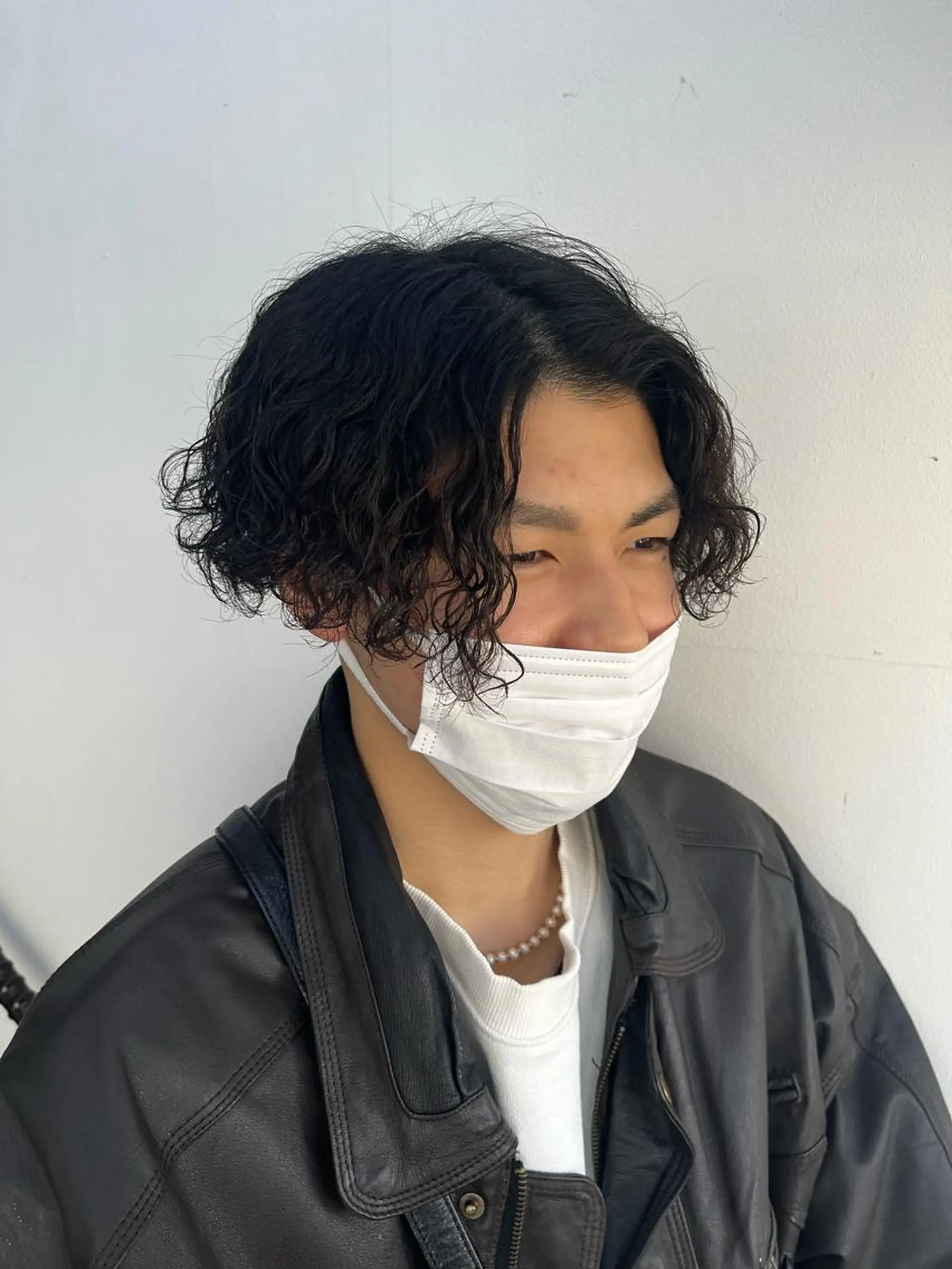 ショート パーマ メンズ メンズパーマ スパイラルパーマ 西村 歩真のヘアスタイル