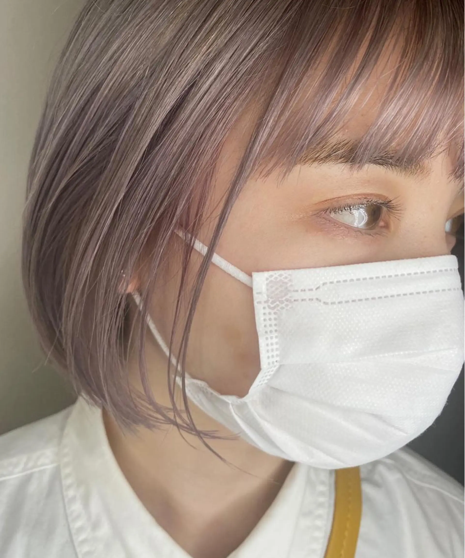 カラー パーマ ヘアアレンジ キッズ ネイル mana 暖色カラーカットのヘアスタイル