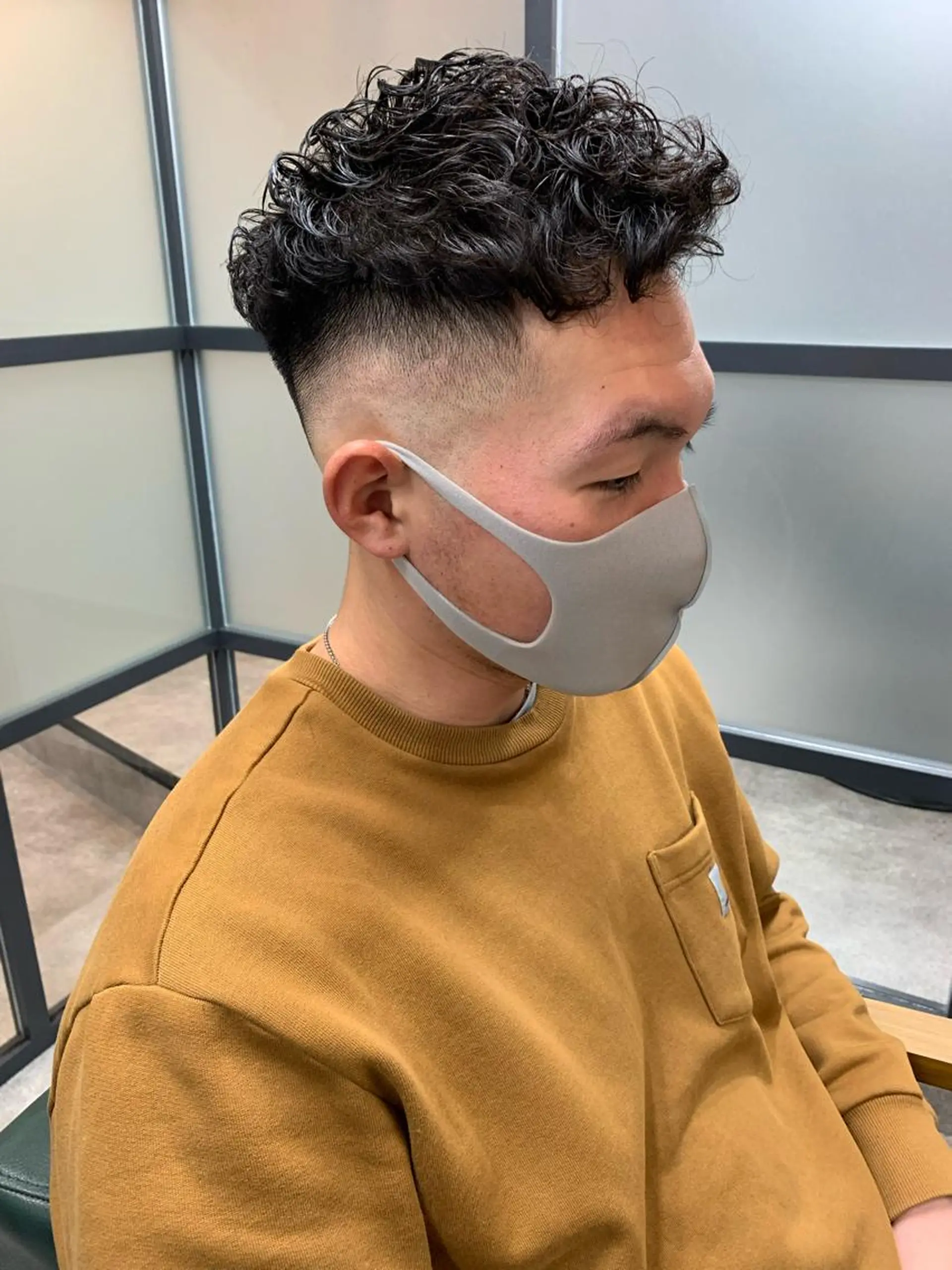 ショート パーマ メンズ カット パーマ 【S.BROOM】 店長　西川徹のヘアスタイル