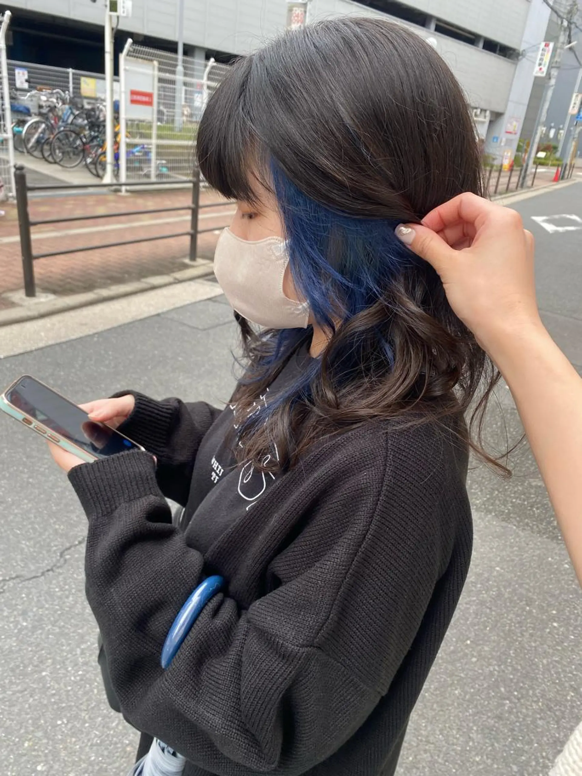 セミロング カラー Rinka/梅田/ 透け感カラー🤎のヘアスタイル