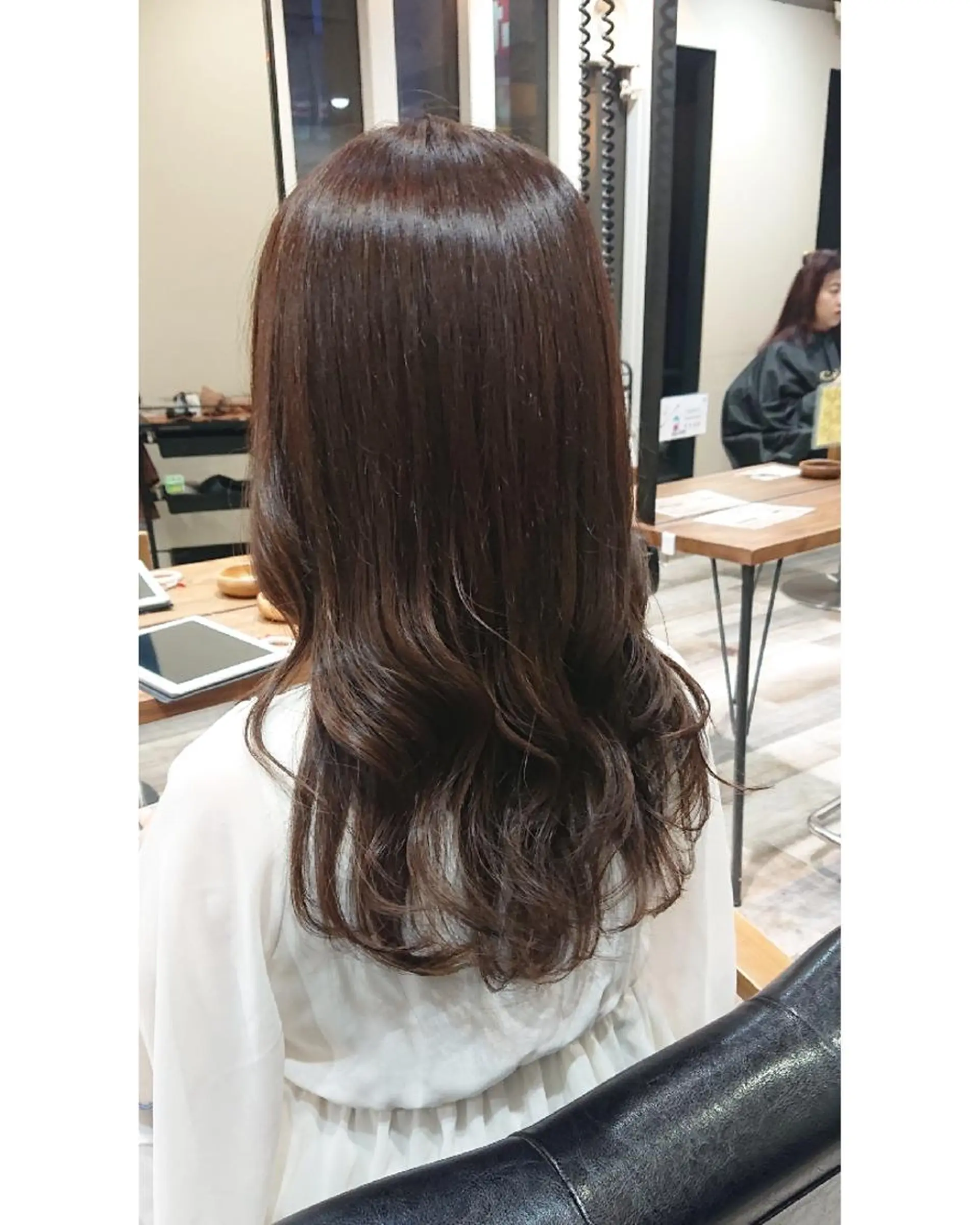 ロング カラー ベージュカラー ピンクカラー ピンクベージュ ACROあべの店所属・艶カラー/インナー /グラデ/大西小百合のヘアスタイル