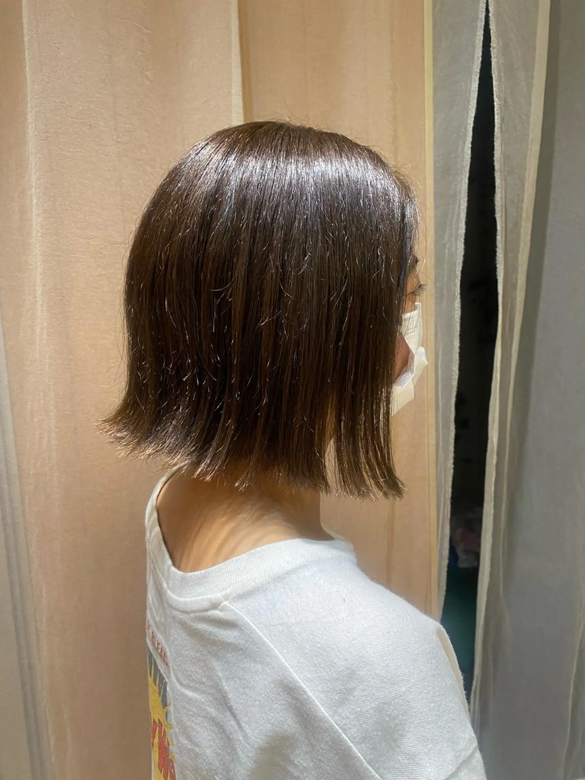 ショート カラー ベージュカラー ボブ カット トリートメント 大人可愛い♡コテ巻き パーマ🌼杉田 萌恵のヘアスタイル