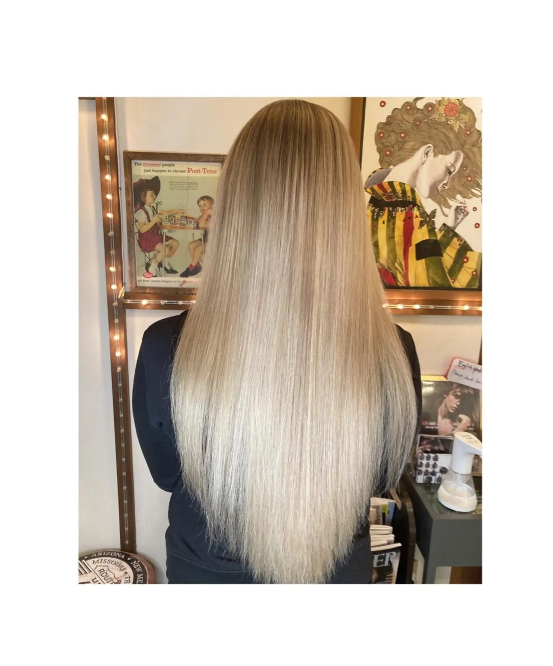 ロング カラー ブロンド ハイライトカラー ハイライト 武内 由貴のヘアスタイル