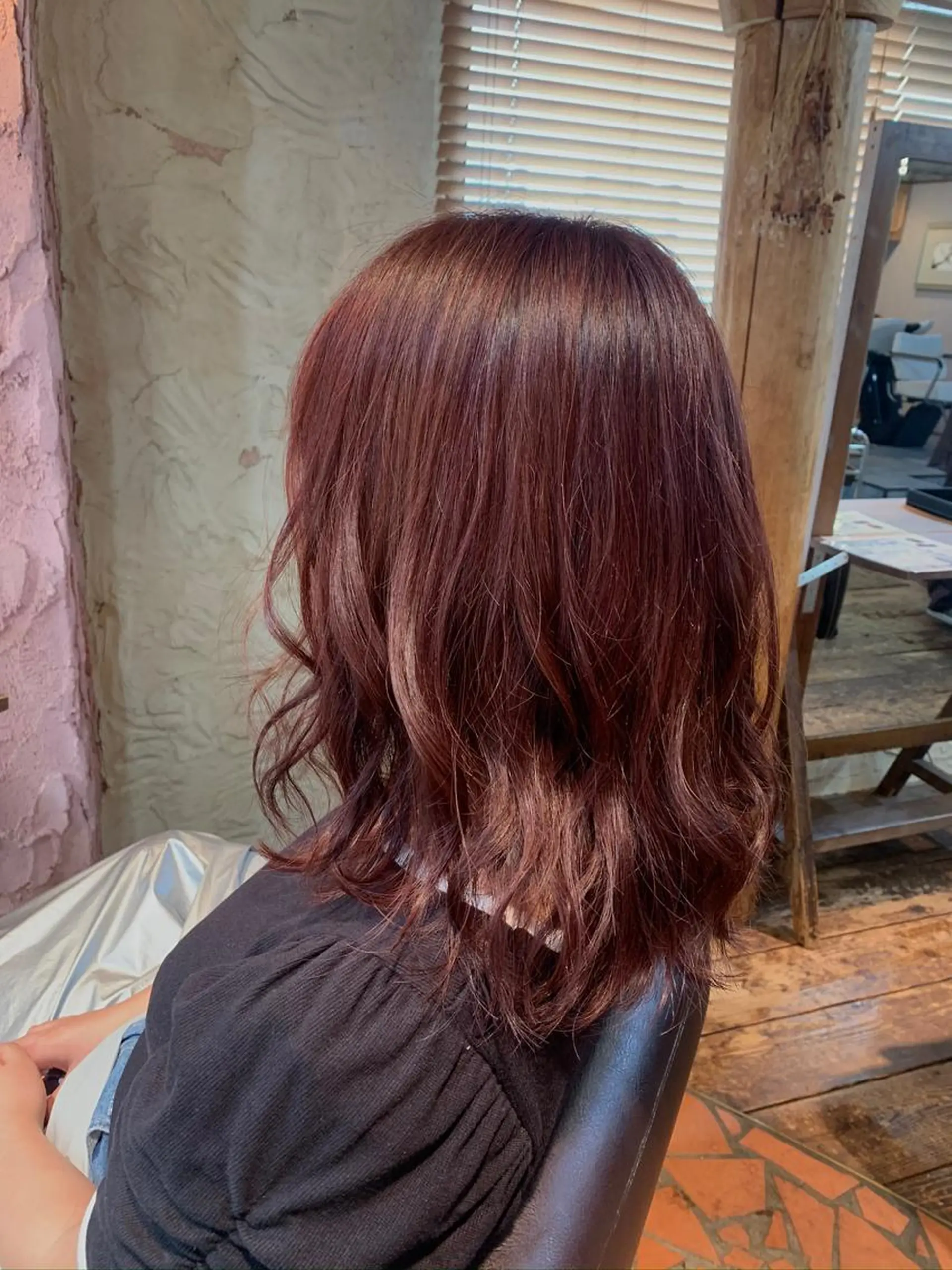 セミロング カラー レッドカラー ヘアカラー トリートメント 🦋艶モテカラー/ヘ アセット🦋YURIのヘアスタイル