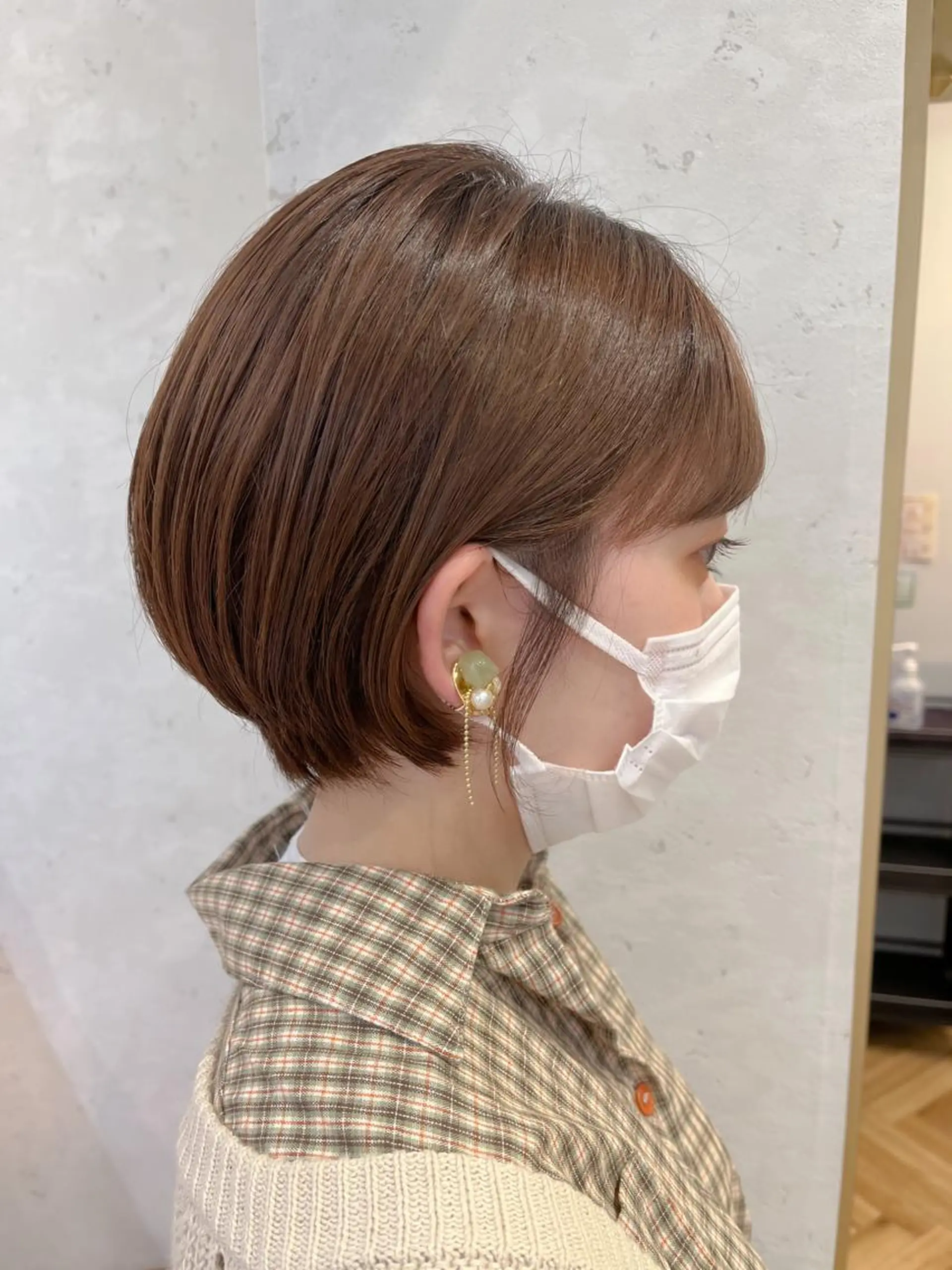 ショート カラー ショートボブ ボブ 伸ばしかけ ショートヘア カット ヘアカラー トリートメント 透明感カラー│ レイヤーヘア中居美樹のヘアスタイル