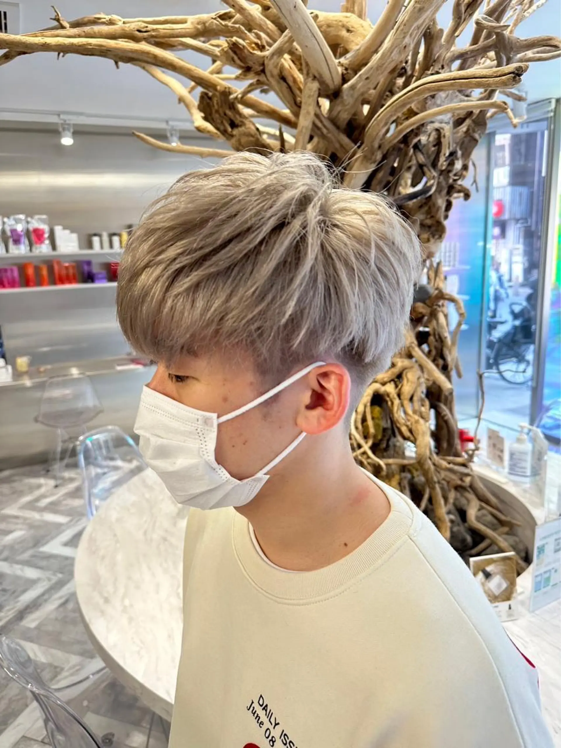 カラー ダブルカラー シルバー ヘアカラー 【圧倒的センス】 まる/メンズカラーのヘアスタイル