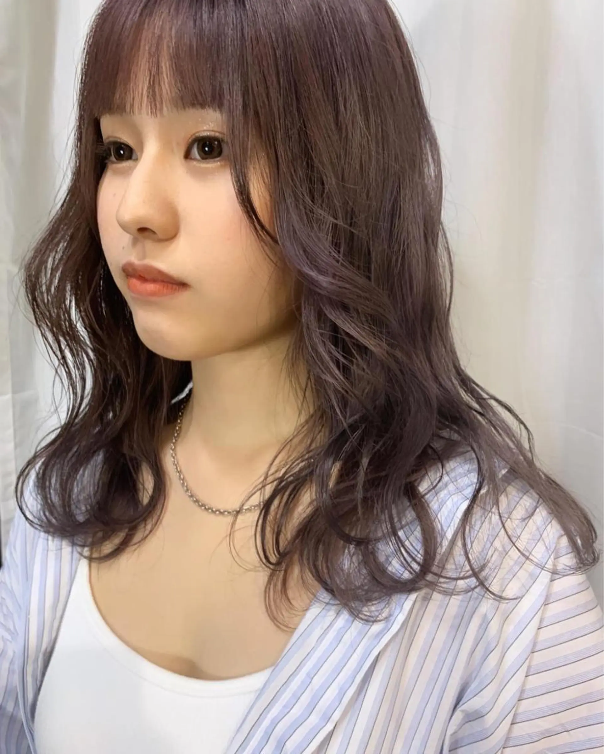 ミディアム カラー ヘアアレンジ ベージュカラー 髙塚碧🇰🇷 韓国ヘア🎗️のヘアスタイル