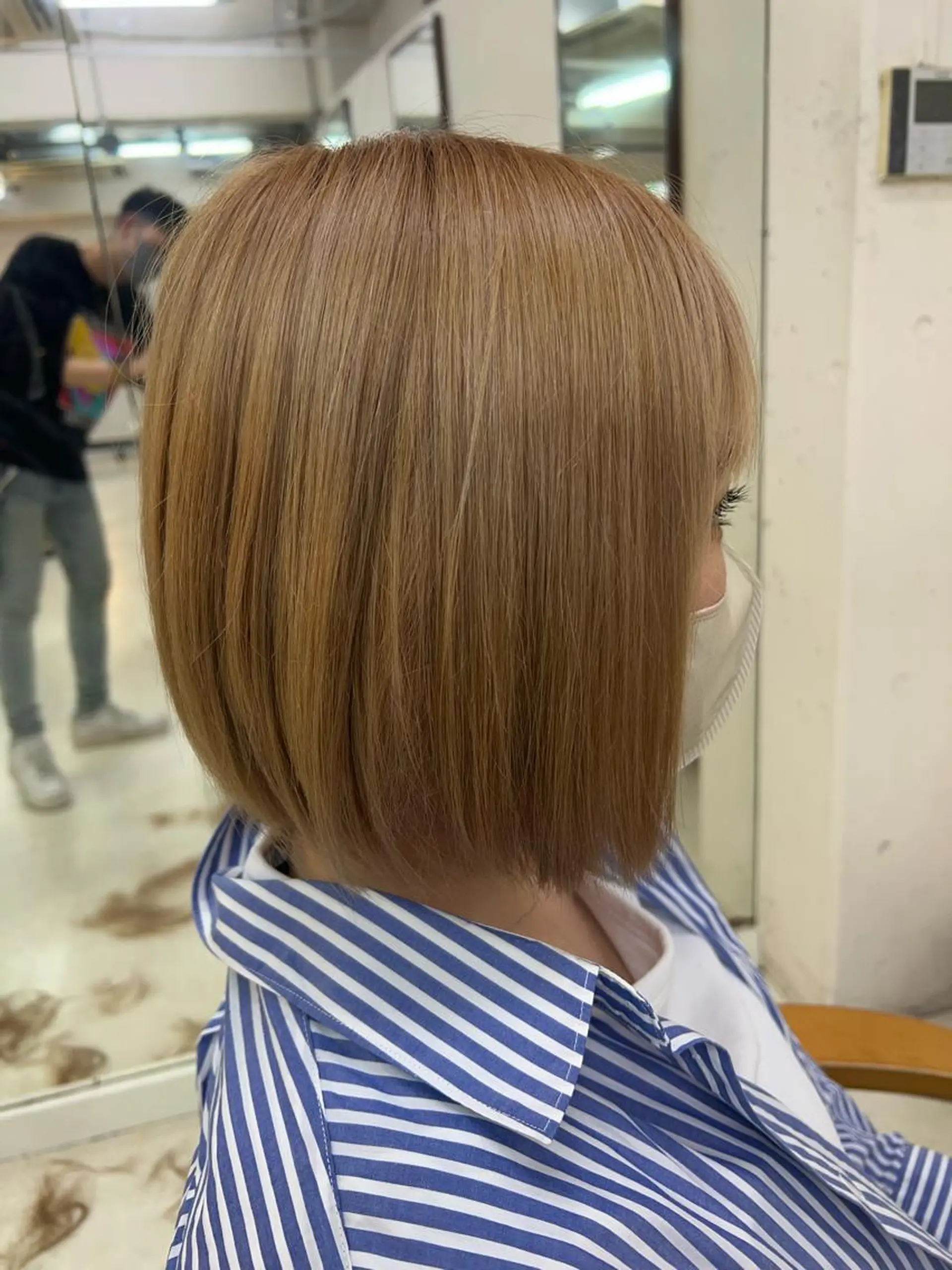 ミディアム ボブ ⭐️艶感カラー⭐️ 小飯田　武斗のヘアスタイル