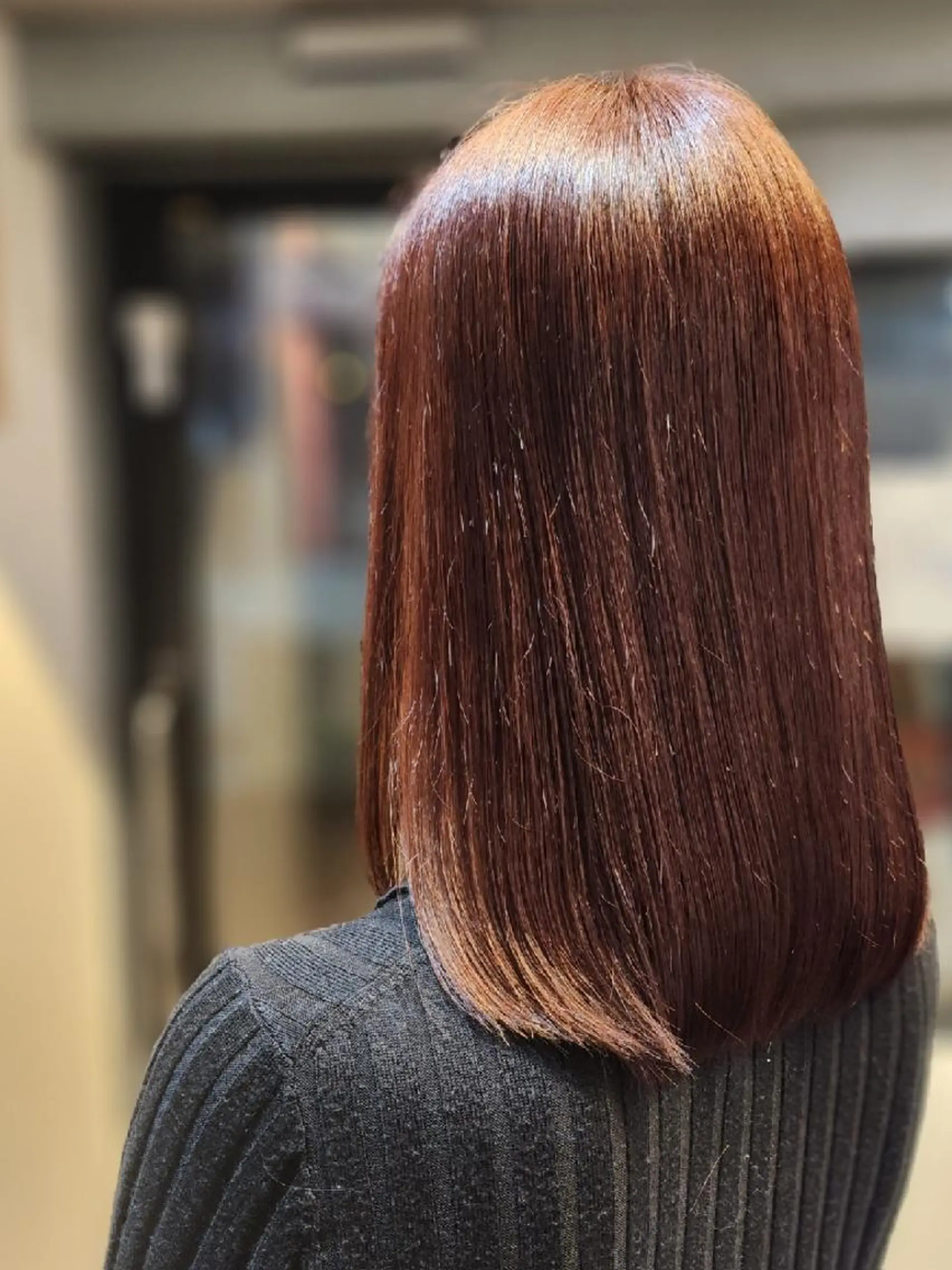 カラー セミロング ユウナ/眉ワックス /メンズカットモデルのヘアスタイル