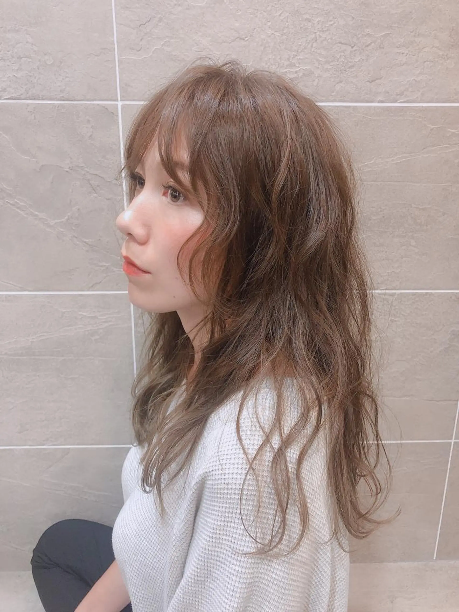ミディアム 外国人風カラー カット ヘアカラー トリートメント ヤマダ ショウコのヘアスタイル