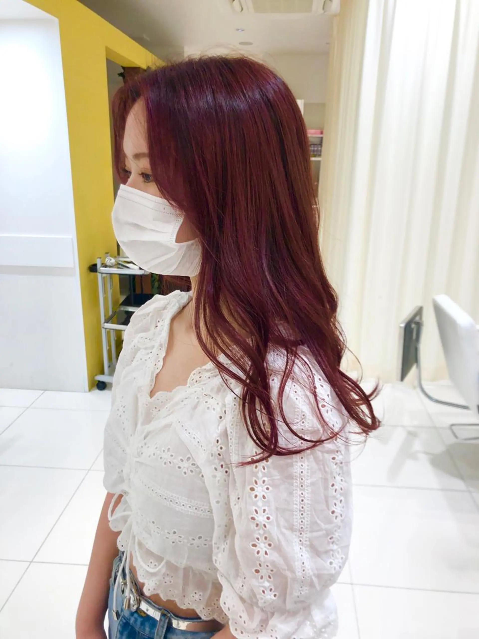 セミロング カラー ウルフカット ハッシュカット/七海のヘアスタイル