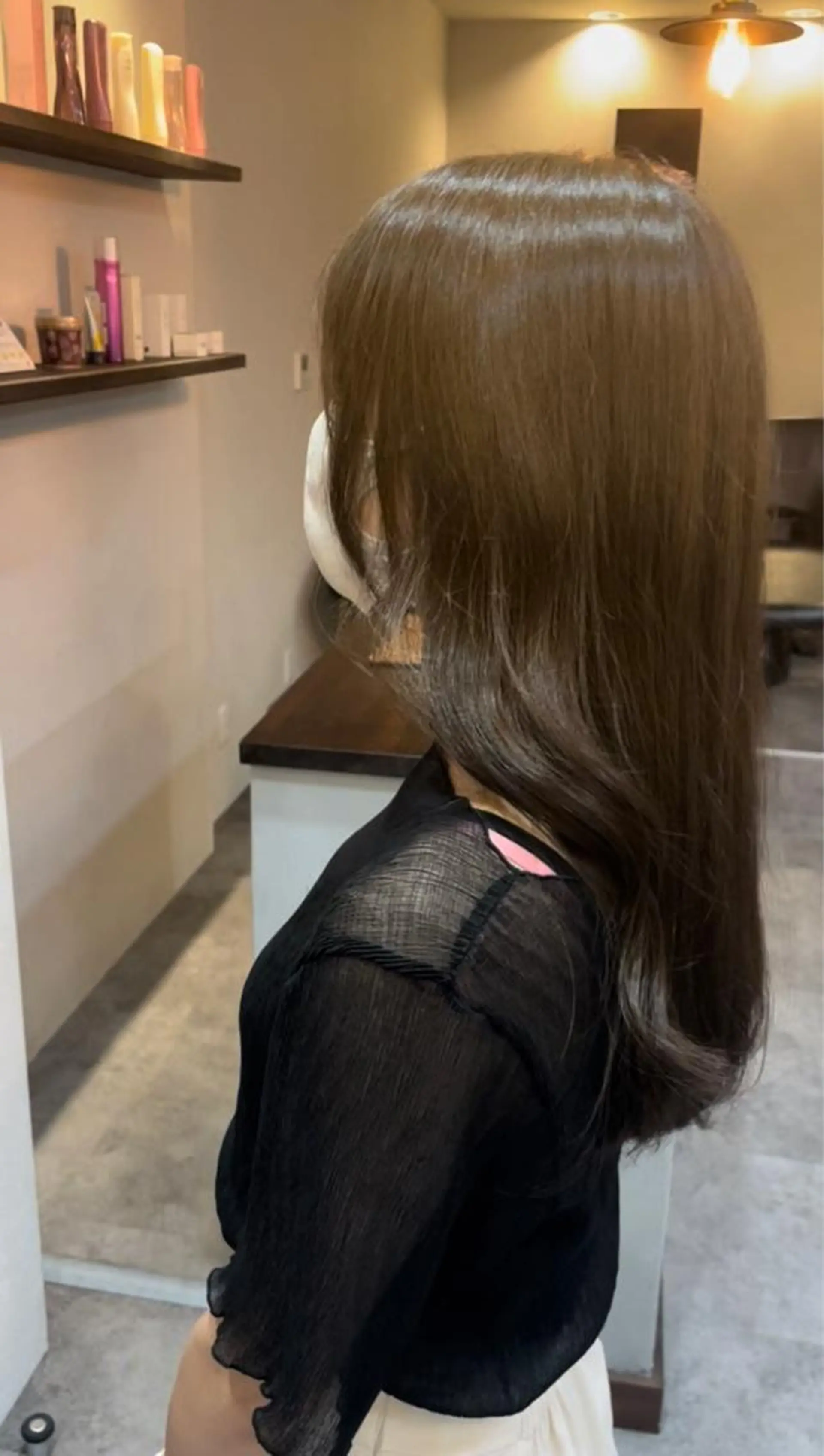 セミロング カラー グレージュ ボブ/髪質改善/ soiナカジママドリのヘアスタイル