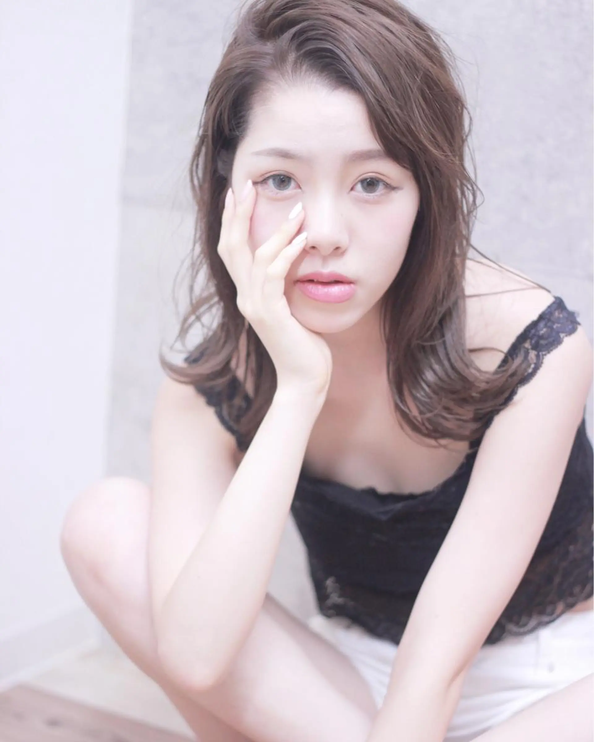 セミロング カラー cachecache所属・及川 光のヘアスタイル