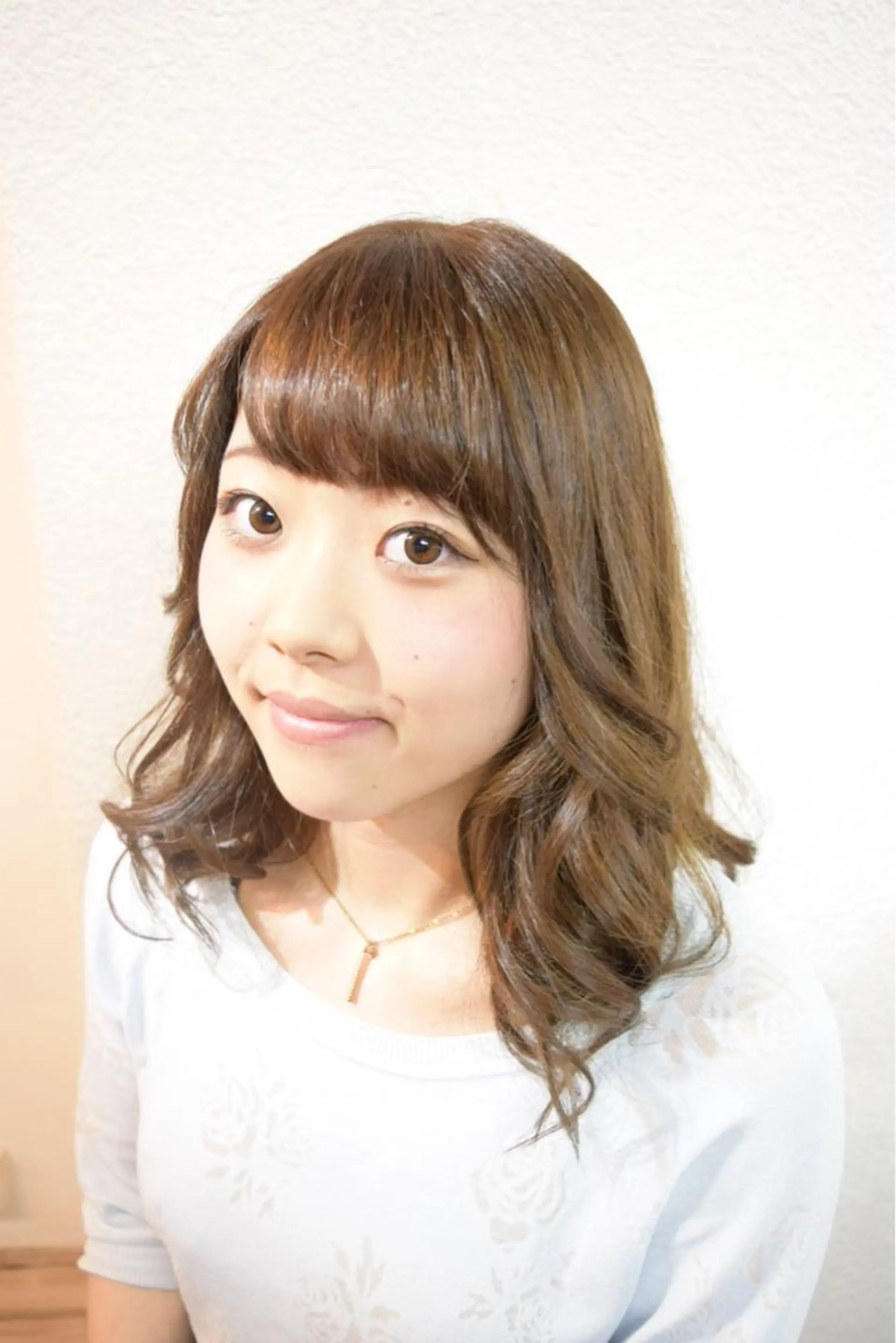 セミロング カラー パーマ 櫛引 健太のヘアスタイル