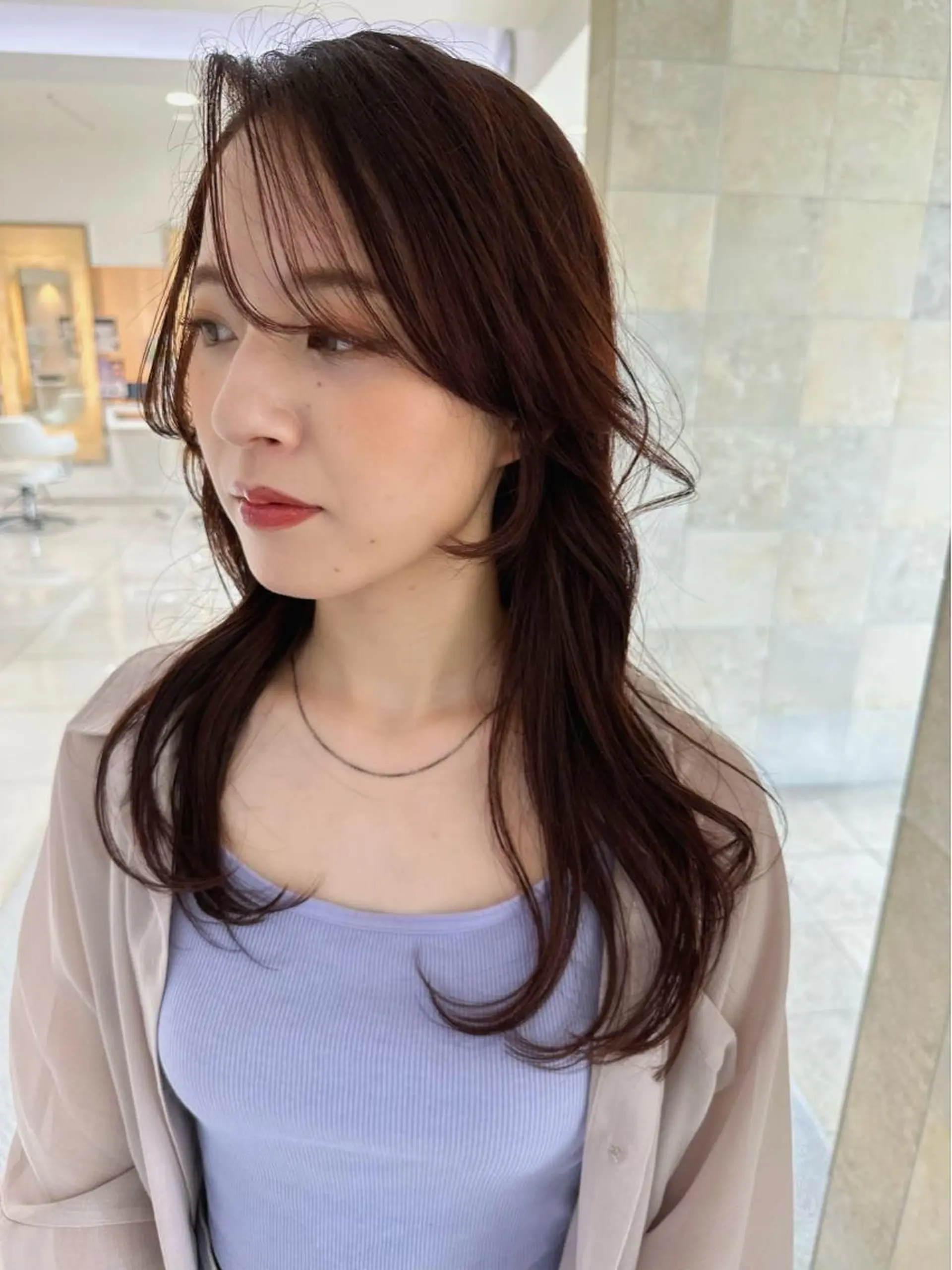 セミロング カラー カット ヘアカラー トリートメント 田中 あかねのヘアスタイル