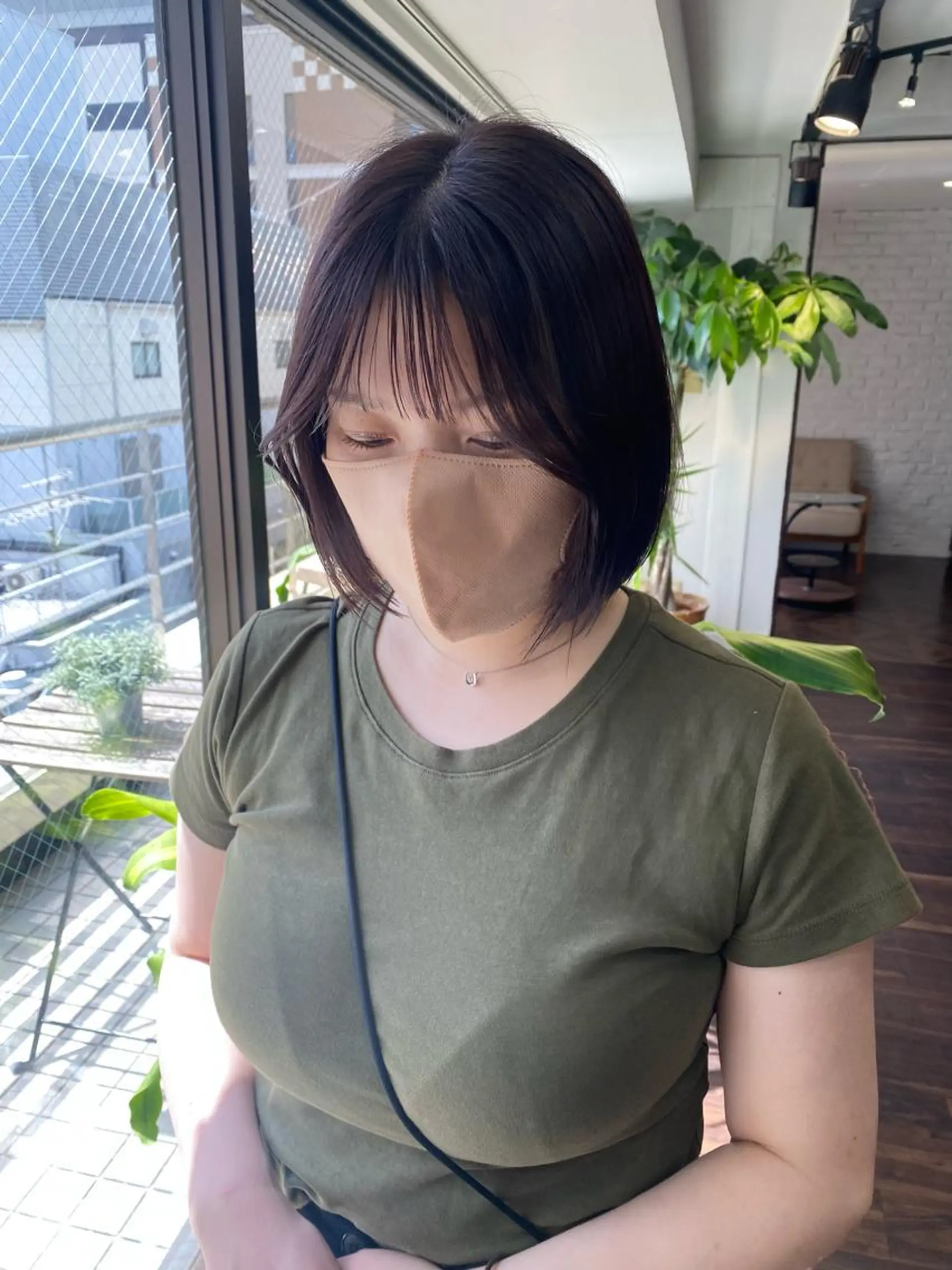 ミディアム カラー ヘアアレンジ ブリーチ ラベンダーカラー ブリーチなしカラー ボブ タンバルモリ カット ヘアカラー トリートメント レイヤーカット×髪質 改善🇰🇷シオリのヘアスタイル