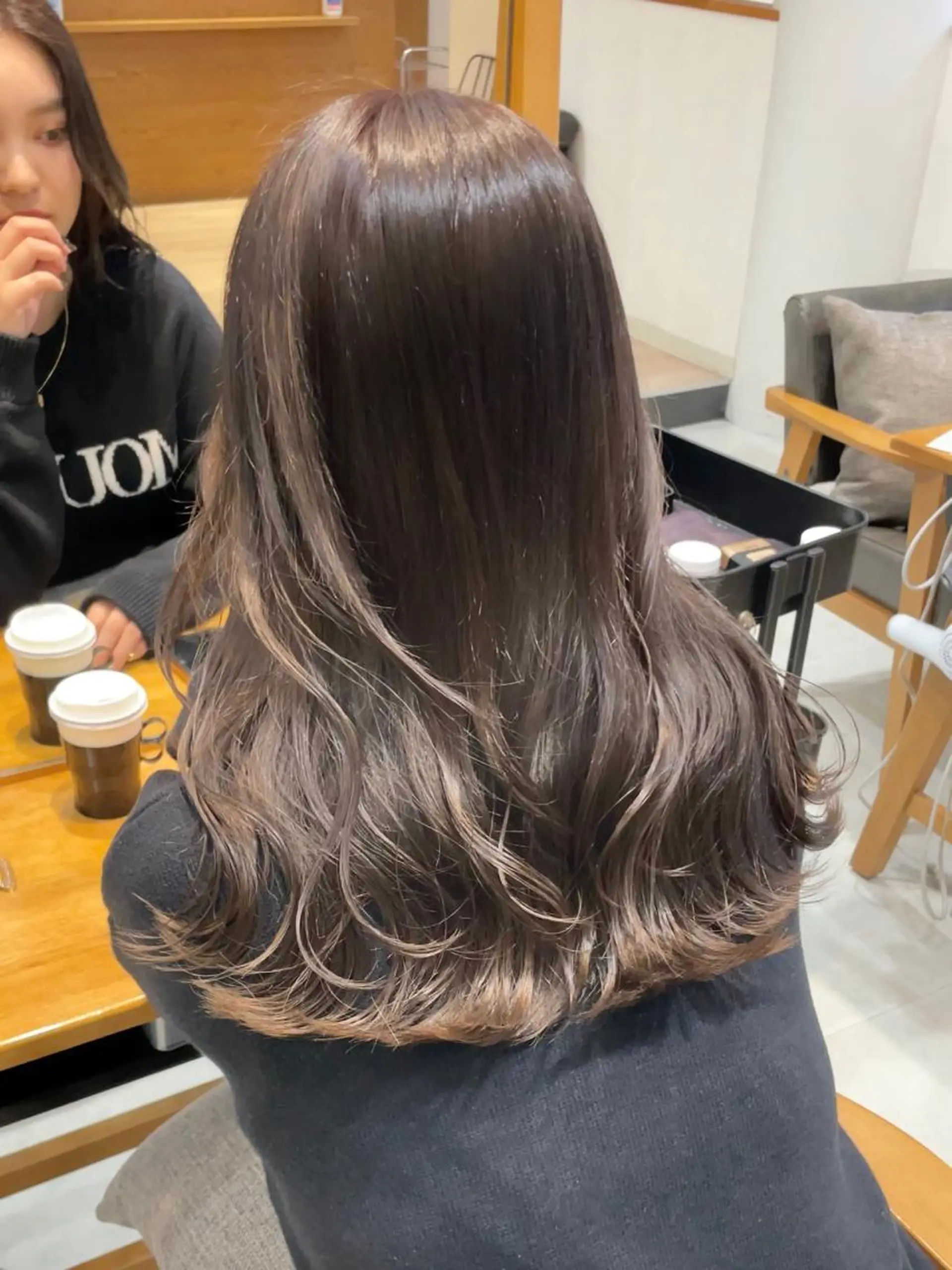 ロング カラー グレージュ ラベンダーカラー ラベンダーグレージュ ラベンダーグレー レイヤー/顔まわり /亀戸錦糸町/なつきのヘアスタイル