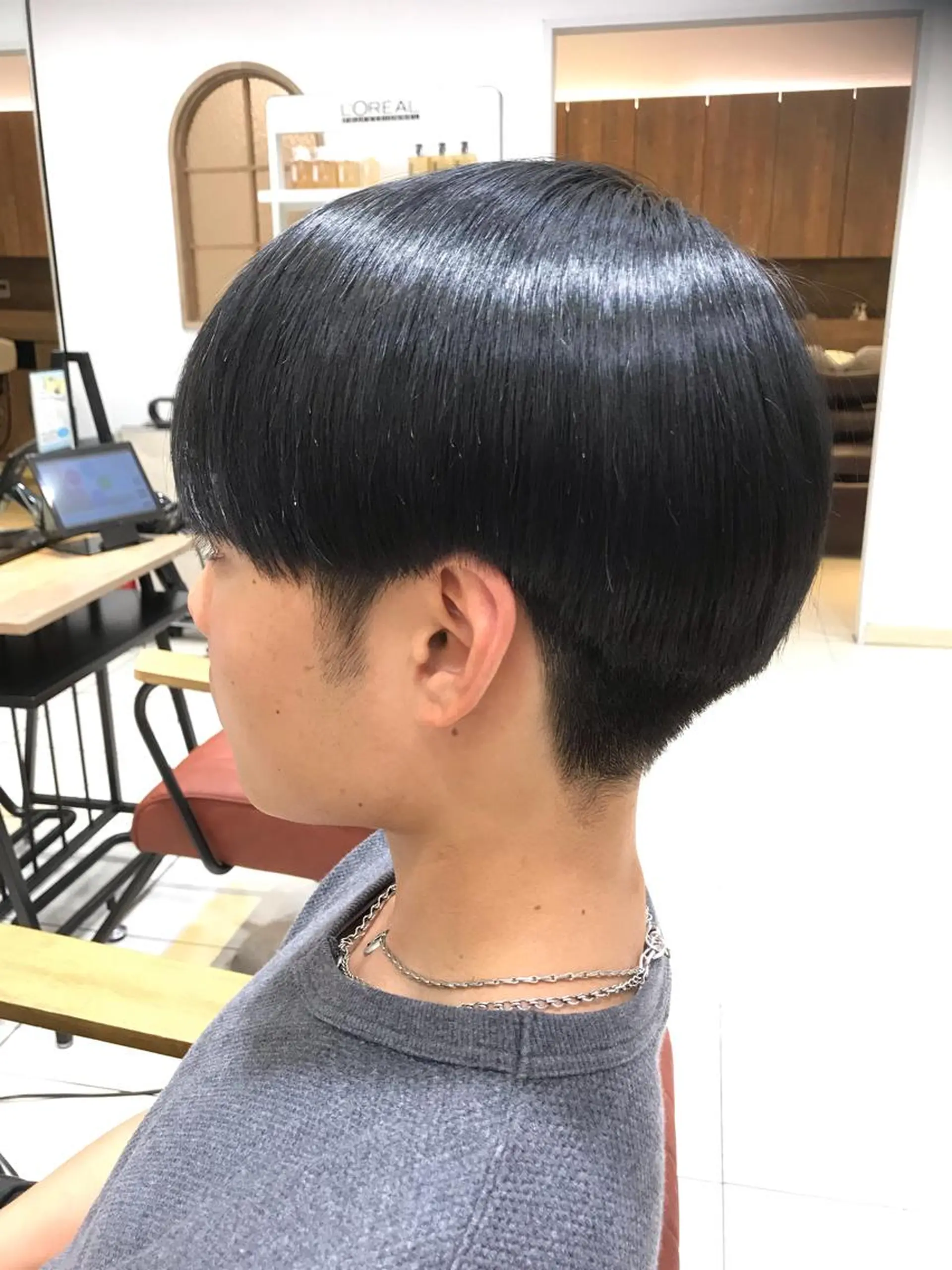 ショート メンズ マッシュ カット 縮毛矯正 中野 克也のヘアスタイル
