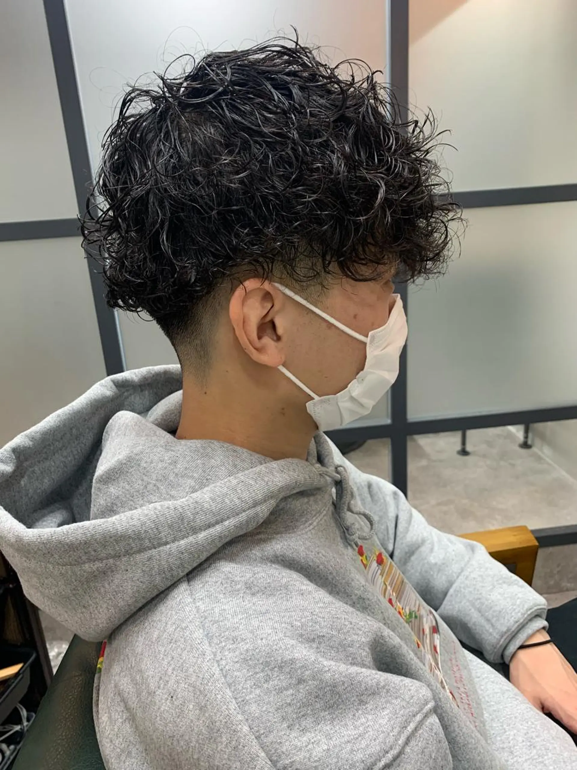 ショート パーマ メンズ カット パーマ 【S.BROOM】 店長　西川徹のヘアスタイル