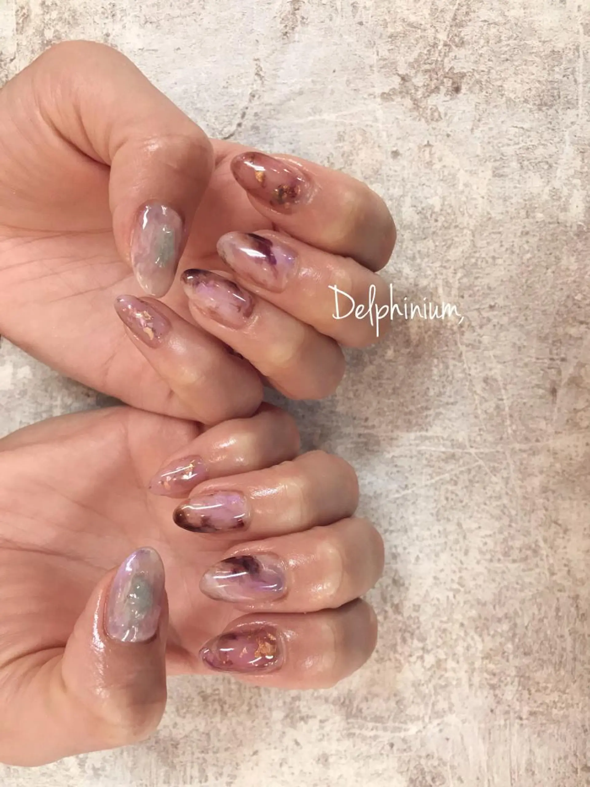 ネイル ニュアンスネイル ブライダルネイル 岡本 友恵のネイルデザイン