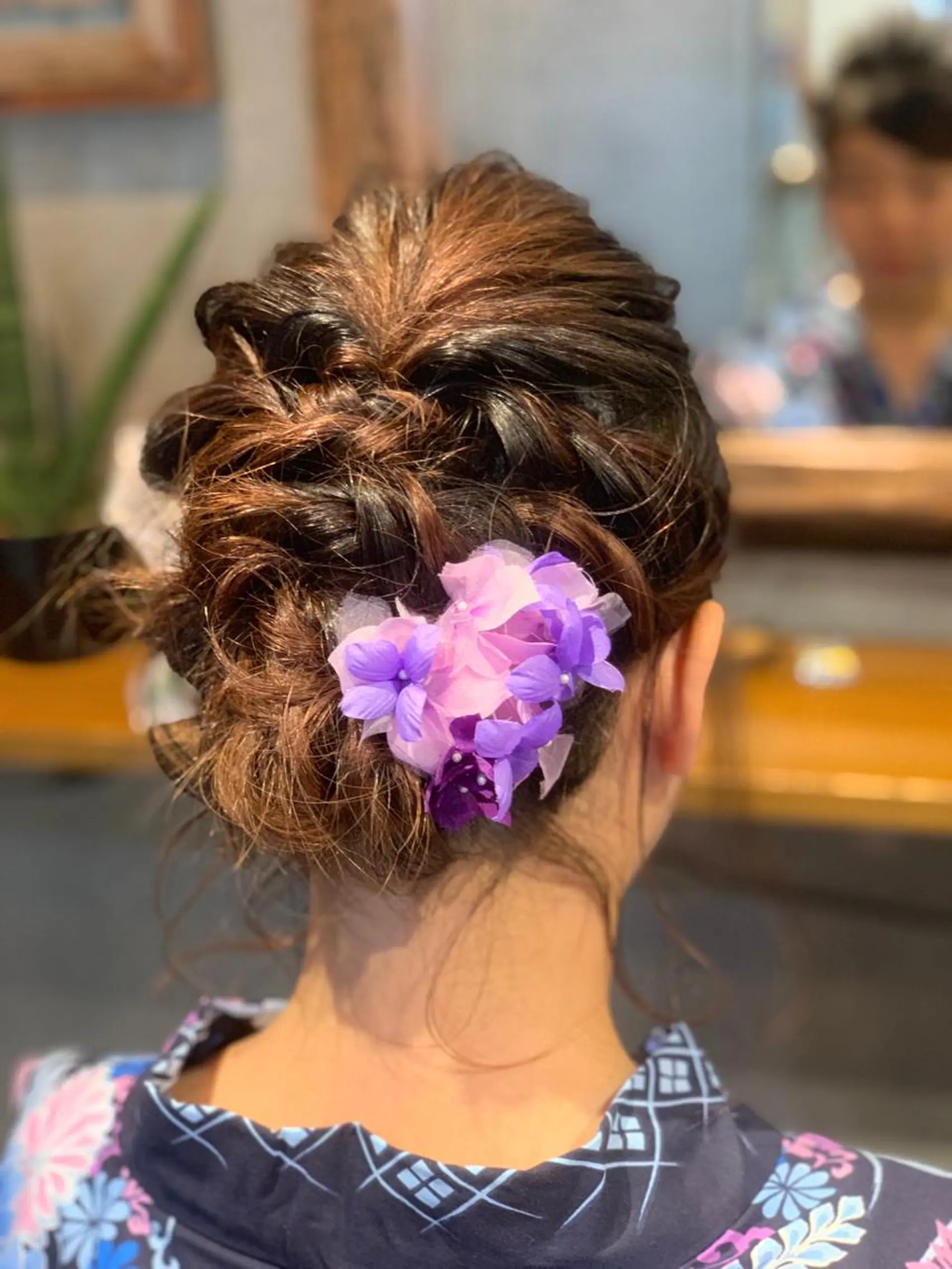 ミディアム ヘアアレンジ 浴衣 シールエクステ 🪽CHIAKIのヘアスタイル