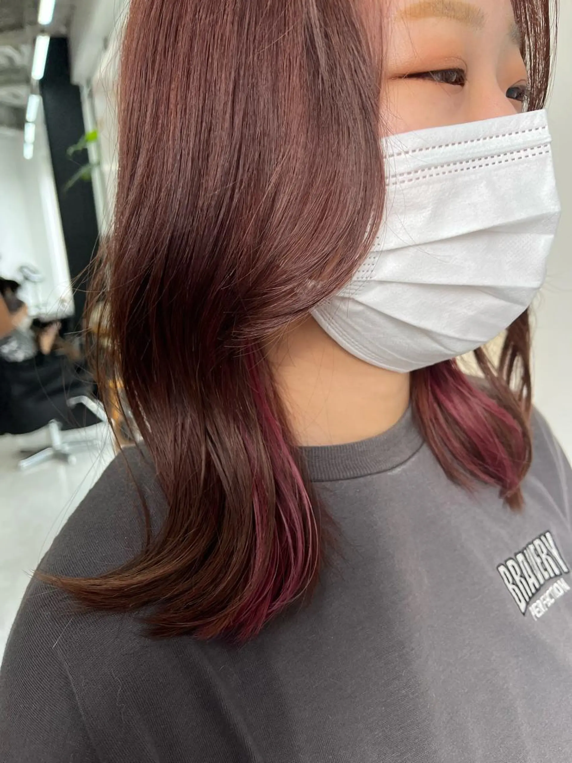 ミディアム カラー タカノ ノゾミのヘアスタイル