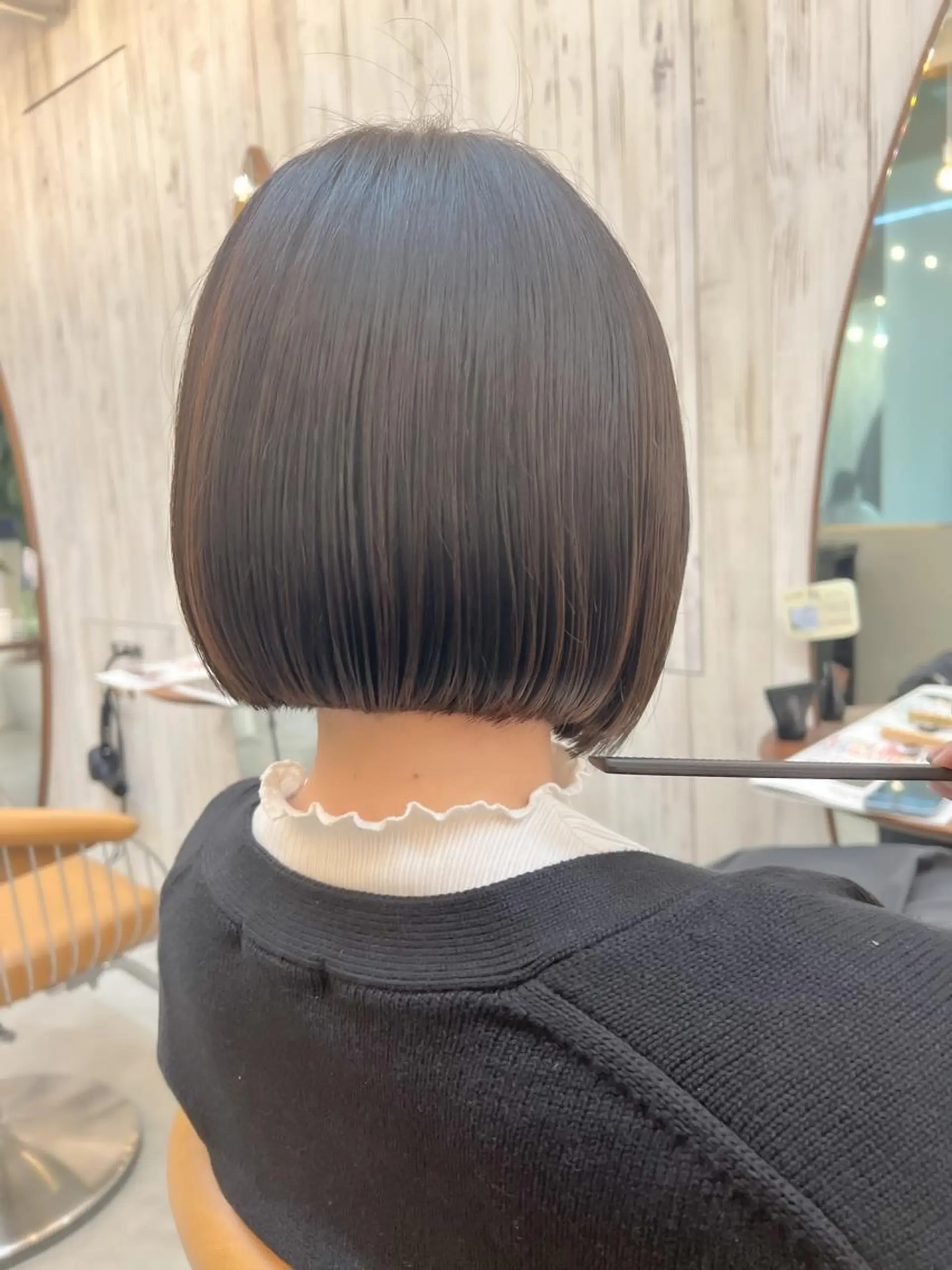 ショート カット ヘアカラー トリートメント ボブ/縮毛矯正 髪質改善/もえるのヘアスタイル